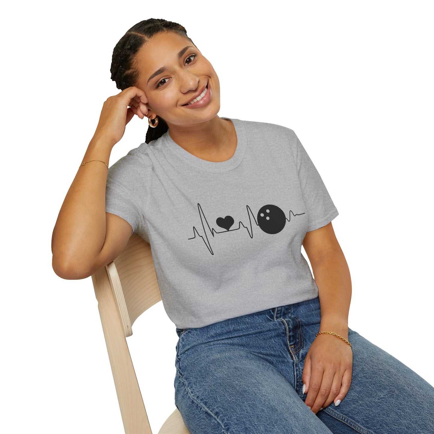 Heartbeat Bowling Softstyle Tee – All‑Day Comfort, Game‑Day Energy, Perfect Gift for Bowlers & Alley Legends