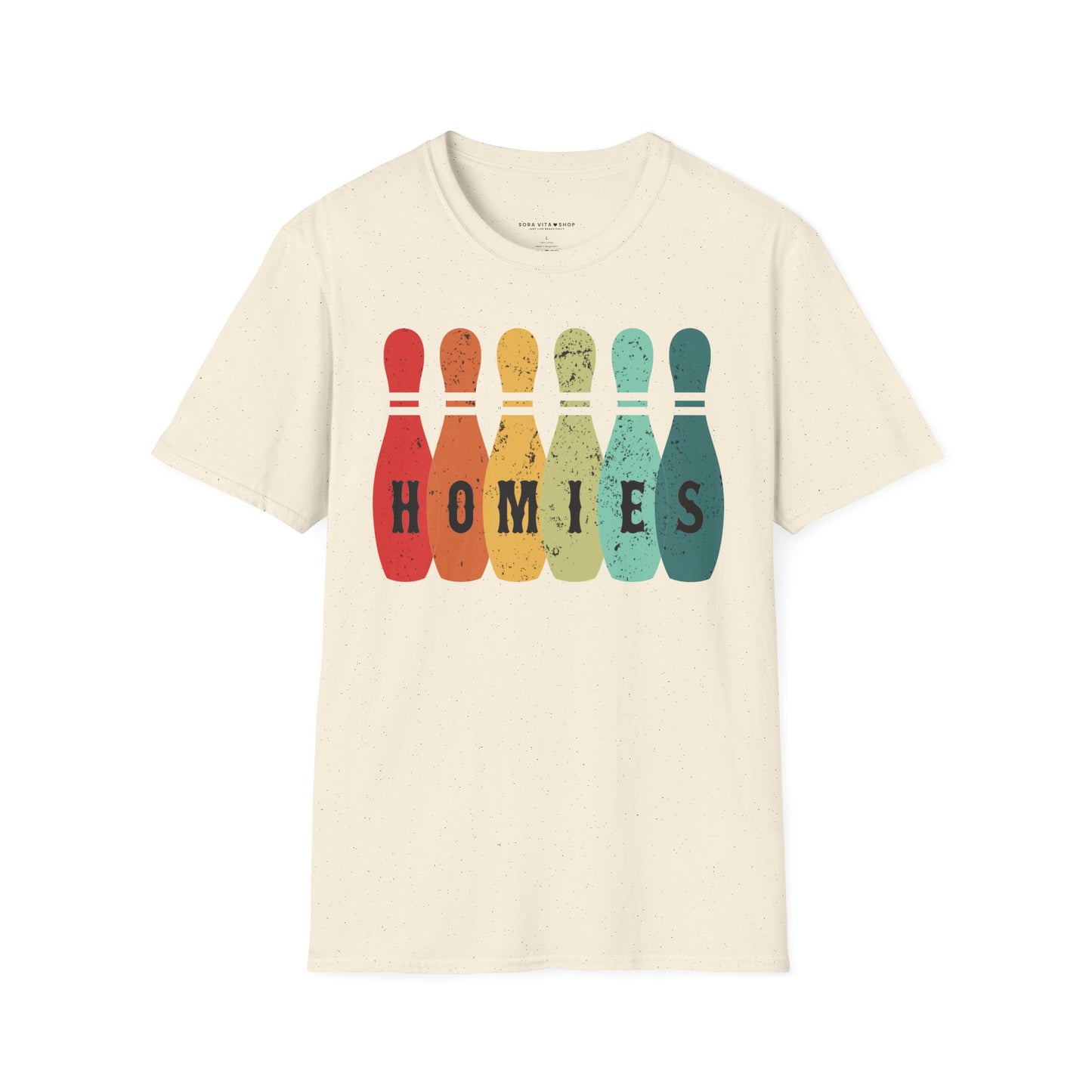 Homies Bowling T‑Shirt Unisex Softstyle Tee for Game Nights, Friendship Vibes & Casual Everyday Style