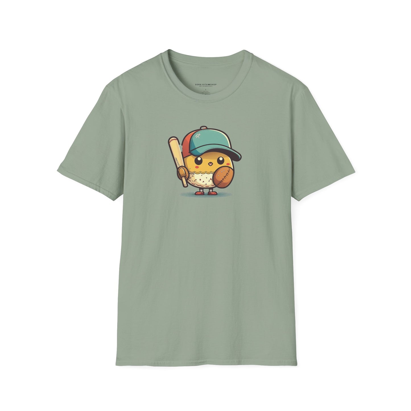 Playful Baseball Chick Softstyle Tee 🐥⚾ | Cute Unisex Comfort for Sports Lovers, Spring Fun & Everyday Style