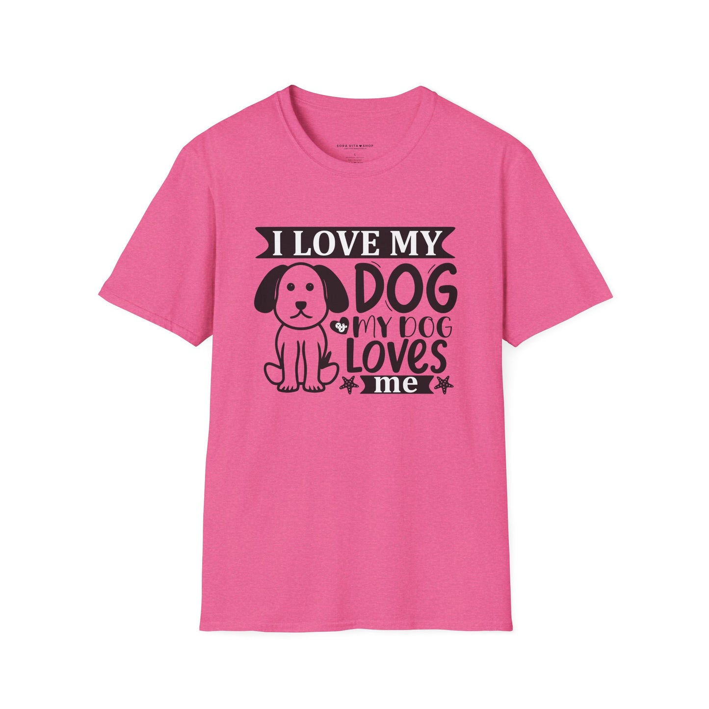 I Love My Dog Softstyle T‑Shirt | Cute Unisex Graphic Tee for Dog Moms, Pet Owners & Everyday Comfort