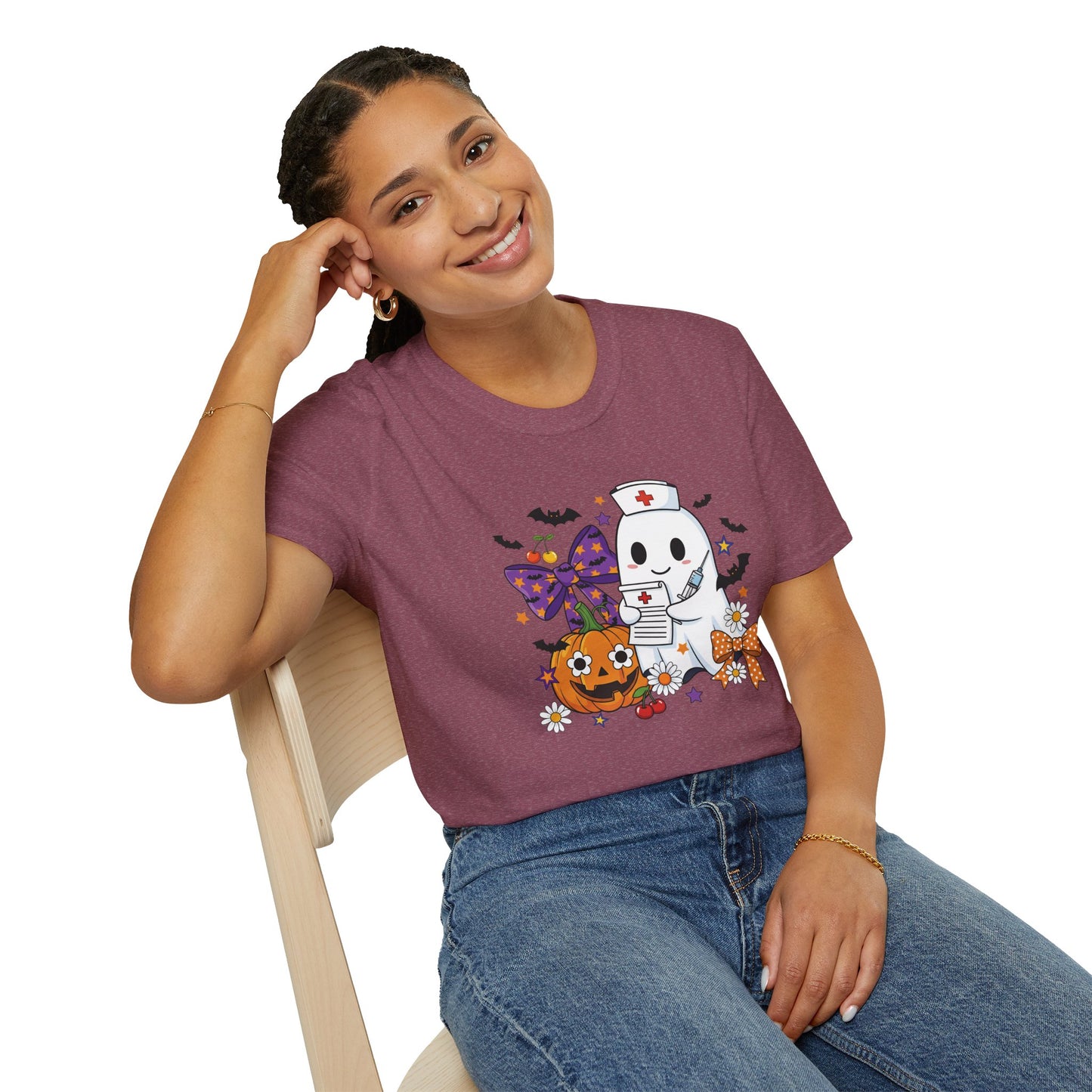 Halloween Ghost Tee – Cute & Spooky Unisex Shirt for Trick‑or‑Treat Fun and Fall Festivities