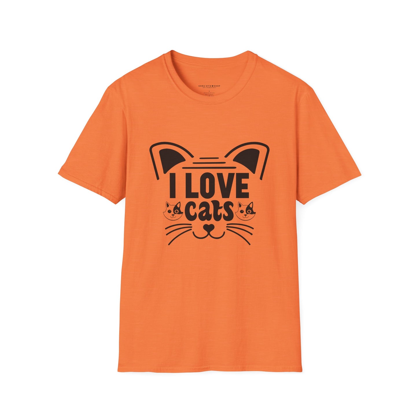I LOVE Cats Tee | Softstyle Comfort for Pet Owners, Animal Lovers & Everyday Cat Joy