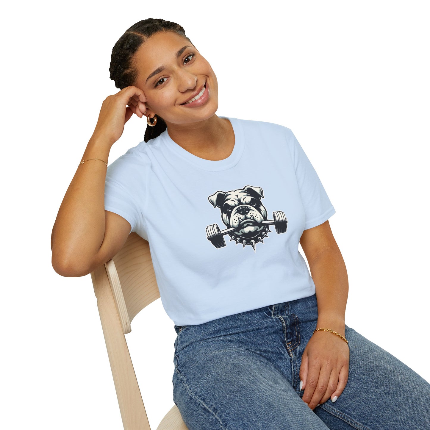 Fitness Bulldog Tee | Unisex Softstyle Comfort for Dog Lovers, Gym Warriors & Everyday Style