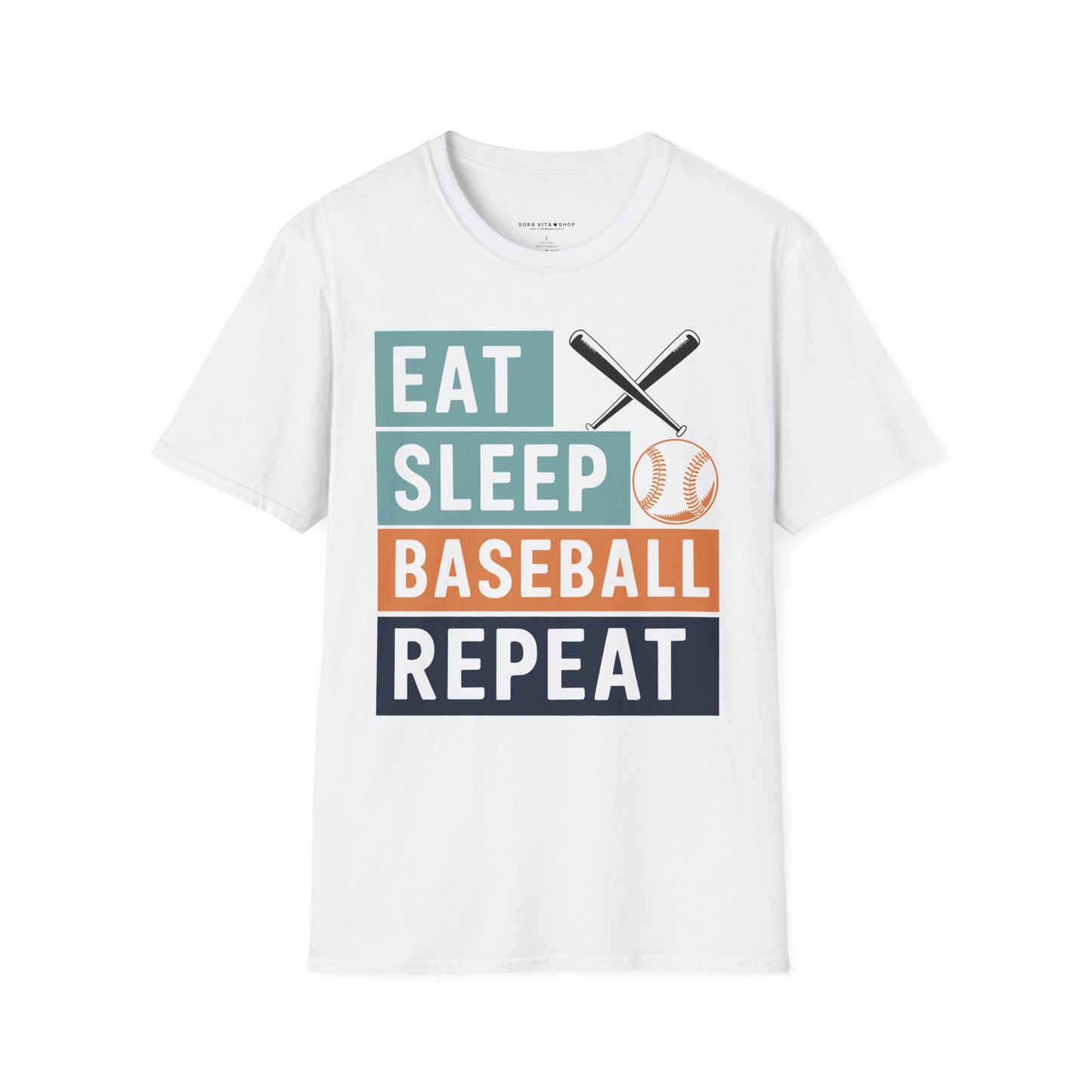Eat Sleep Baseball Repeat T‑Shirt – Funny Baseball Lover Tee for Game Days, Players & Fans
