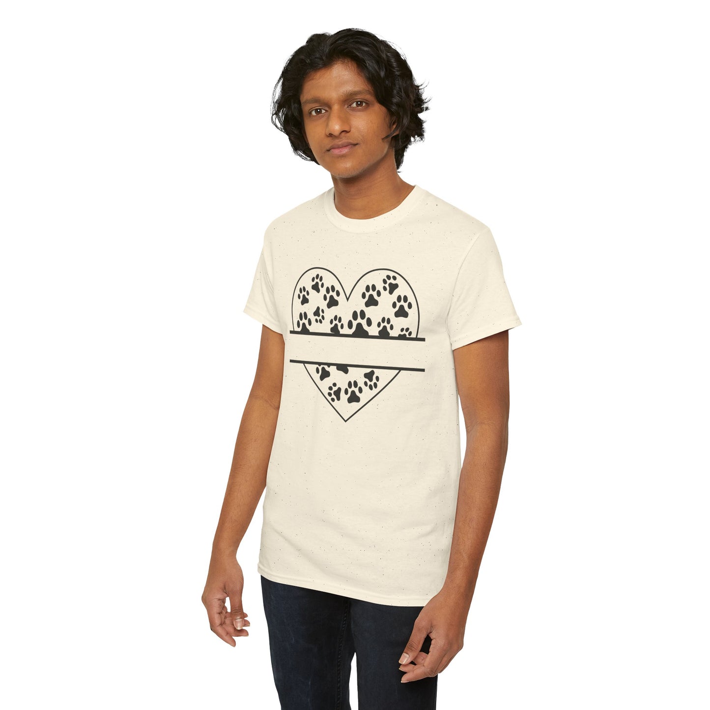 Paw Print Love Tee – Heart Paw Design Shirt for Proud Pet Parents, Dog Moms & Animal Lovers