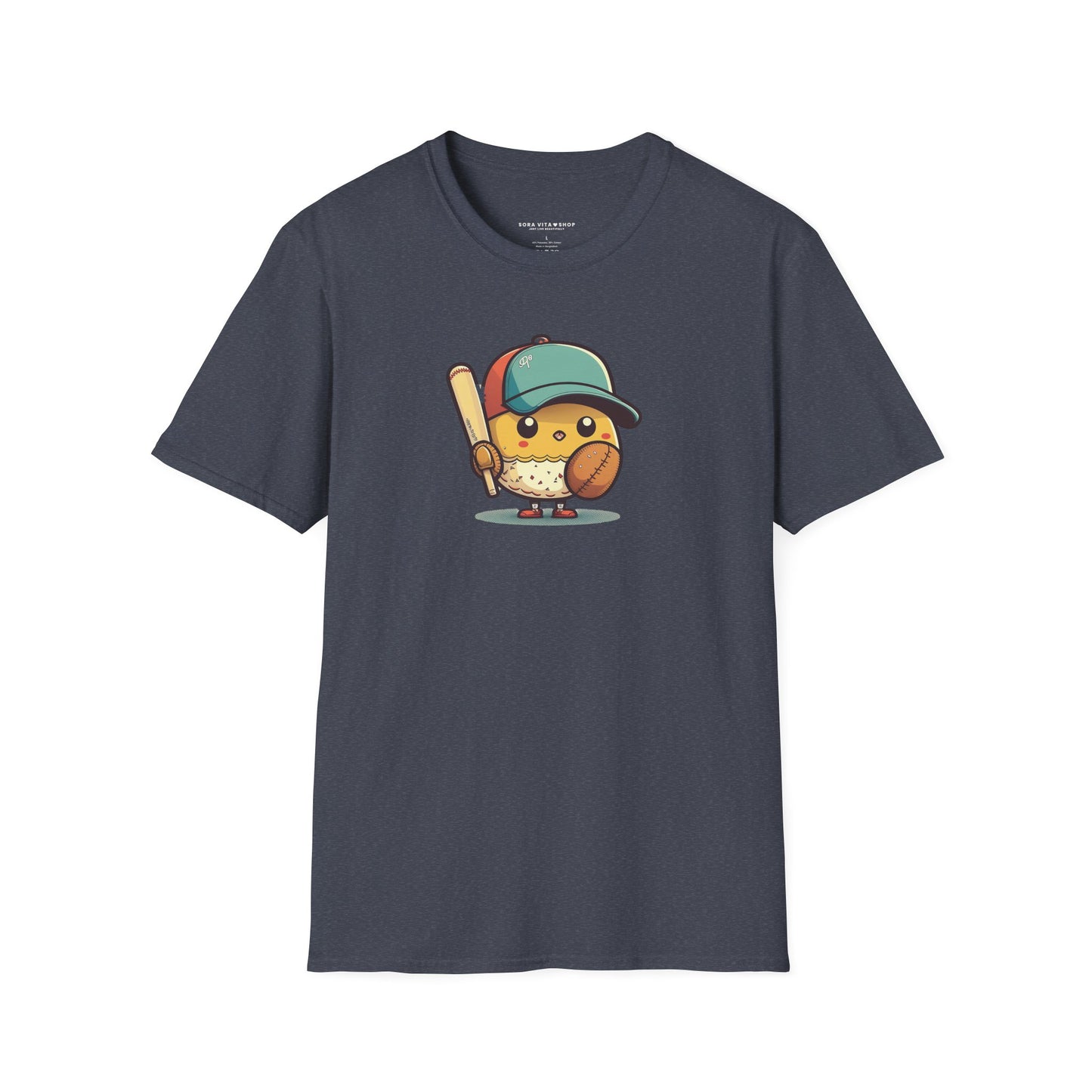 Playful Baseball Chick Softstyle Tee 🐥⚾ | Cute Unisex Comfort for Sports Lovers, Spring Fun & Everyday Style