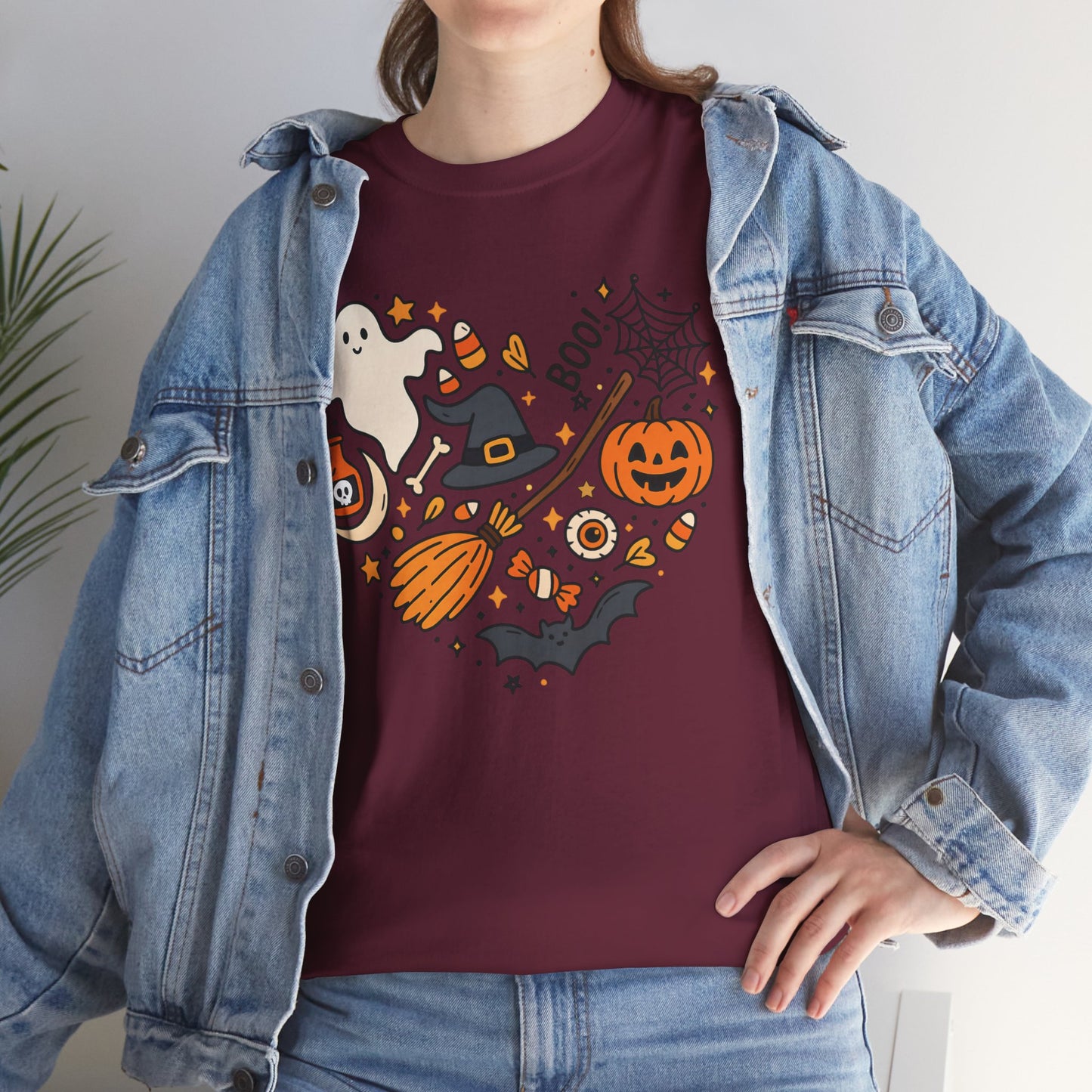 Spooky‑Sweet Halloween Heart Tee | Unisex Heavy Cotton Comfort for Trick‑or‑Treat & Fall Fun
