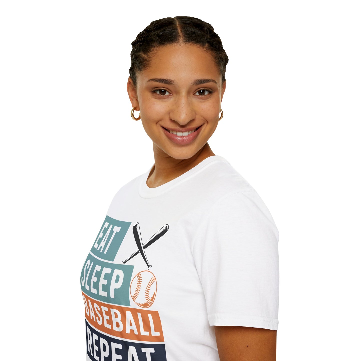 Eat Sleep Baseball Repeat T‑Shirt – Funny Baseball Lover Tee for Game Days, Players & Fans