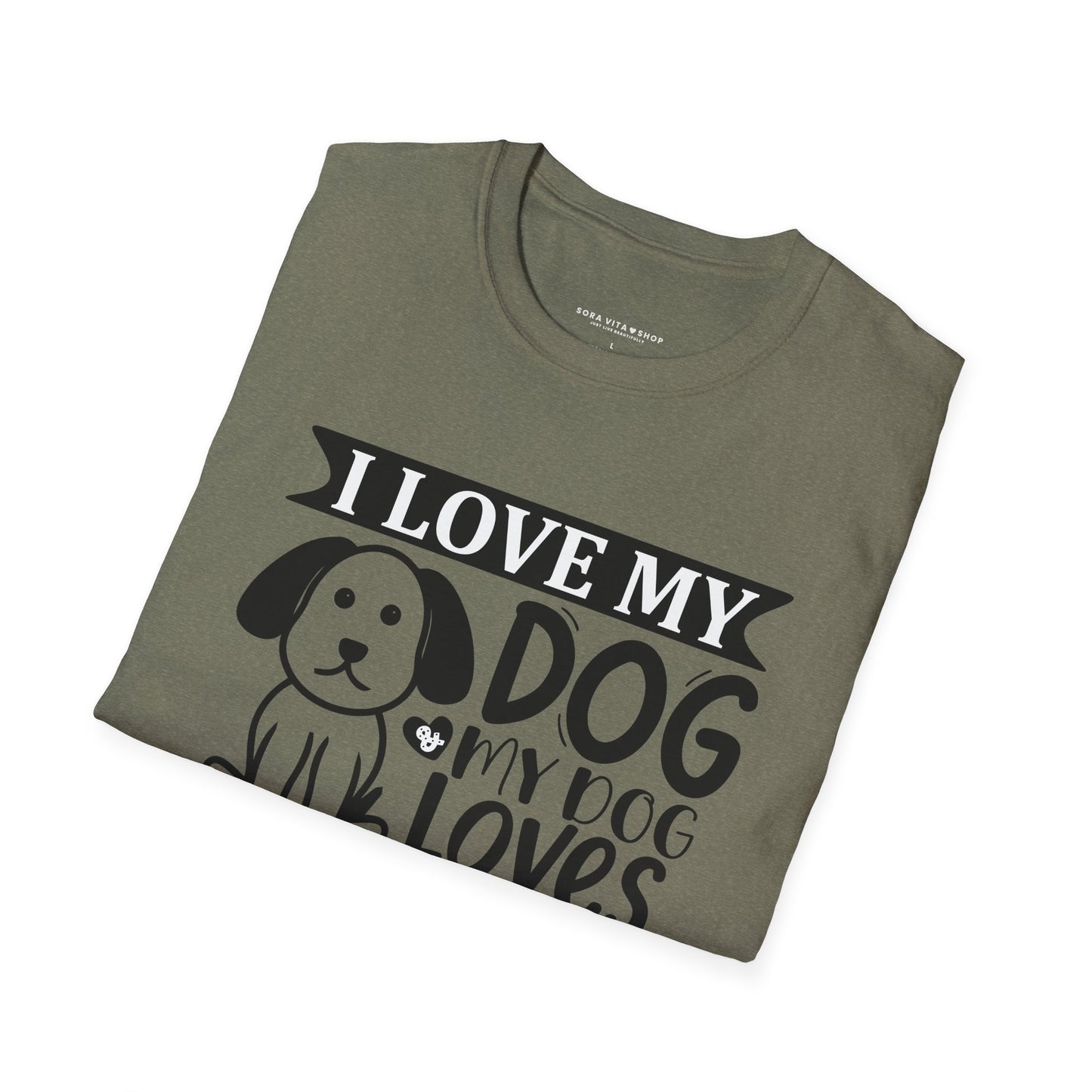 I Love My Dog Softstyle T‑Shirt | Cute Unisex Graphic Tee for Dog Moms, Pet Owners & Everyday Comfort