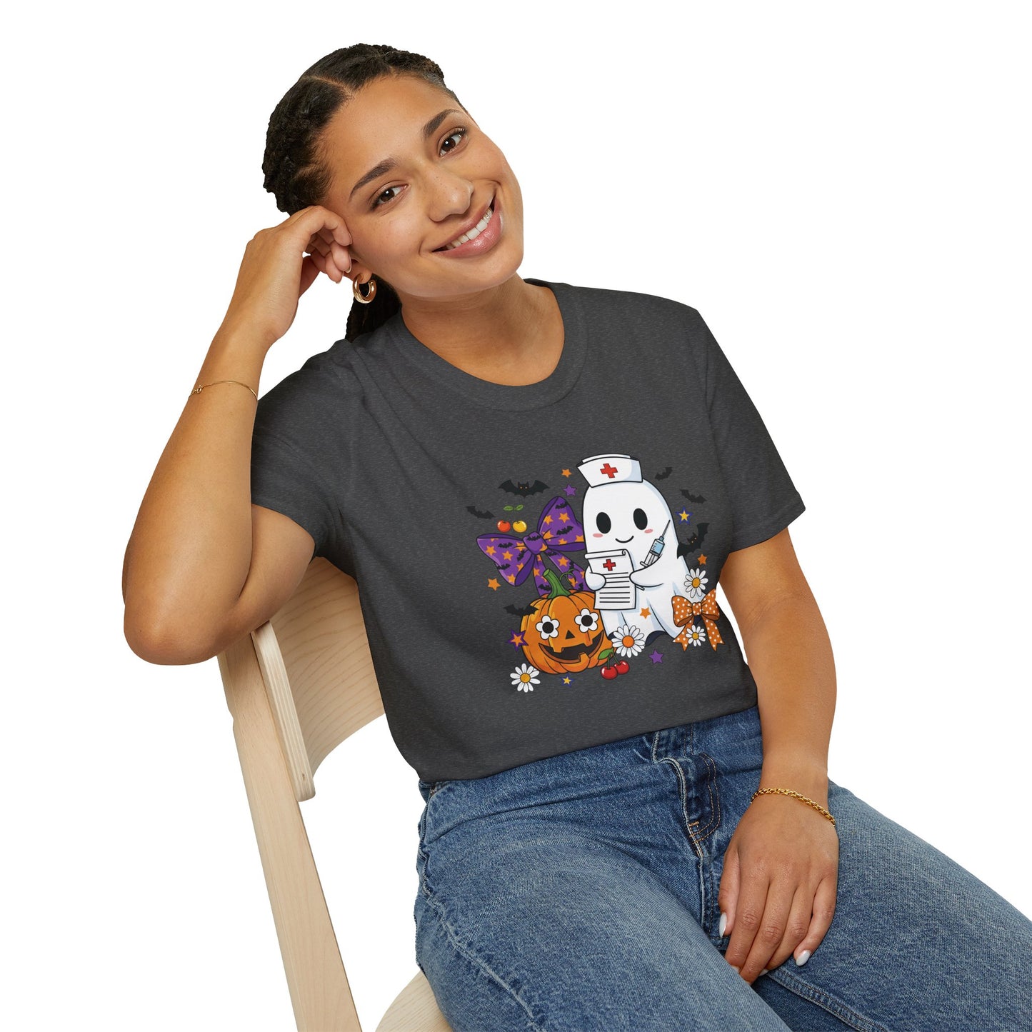 Halloween Ghost Tee – Cute & Spooky Unisex Shirt for Trick‑or‑Treat Fun and Fall Festivities