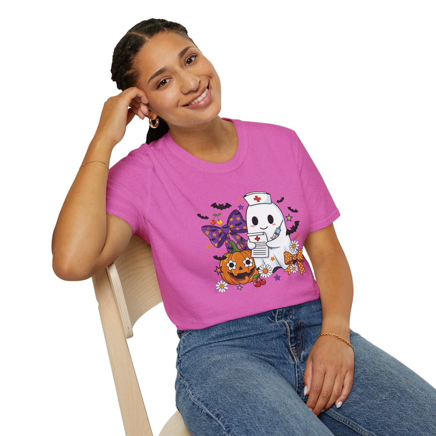 Halloween Ghost Tee – Cute & Spooky Unisex Shirt for Trick‑or‑Treat Fun and Fall Festivities