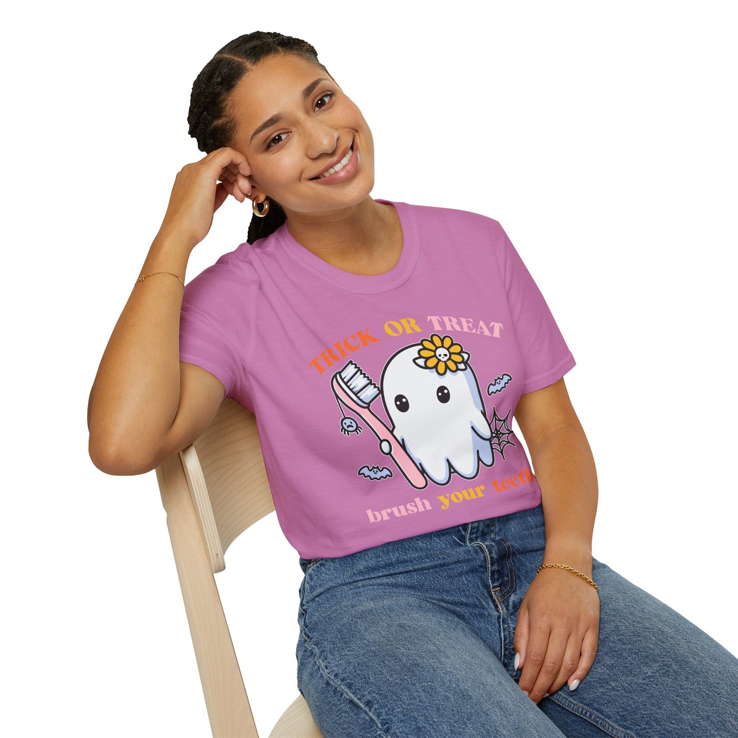 Halloween Tooth Care Ghost Tee – Fun Spooky Season Shirt for Kids & Adults, Trick‑or‑Treat & Party Ready