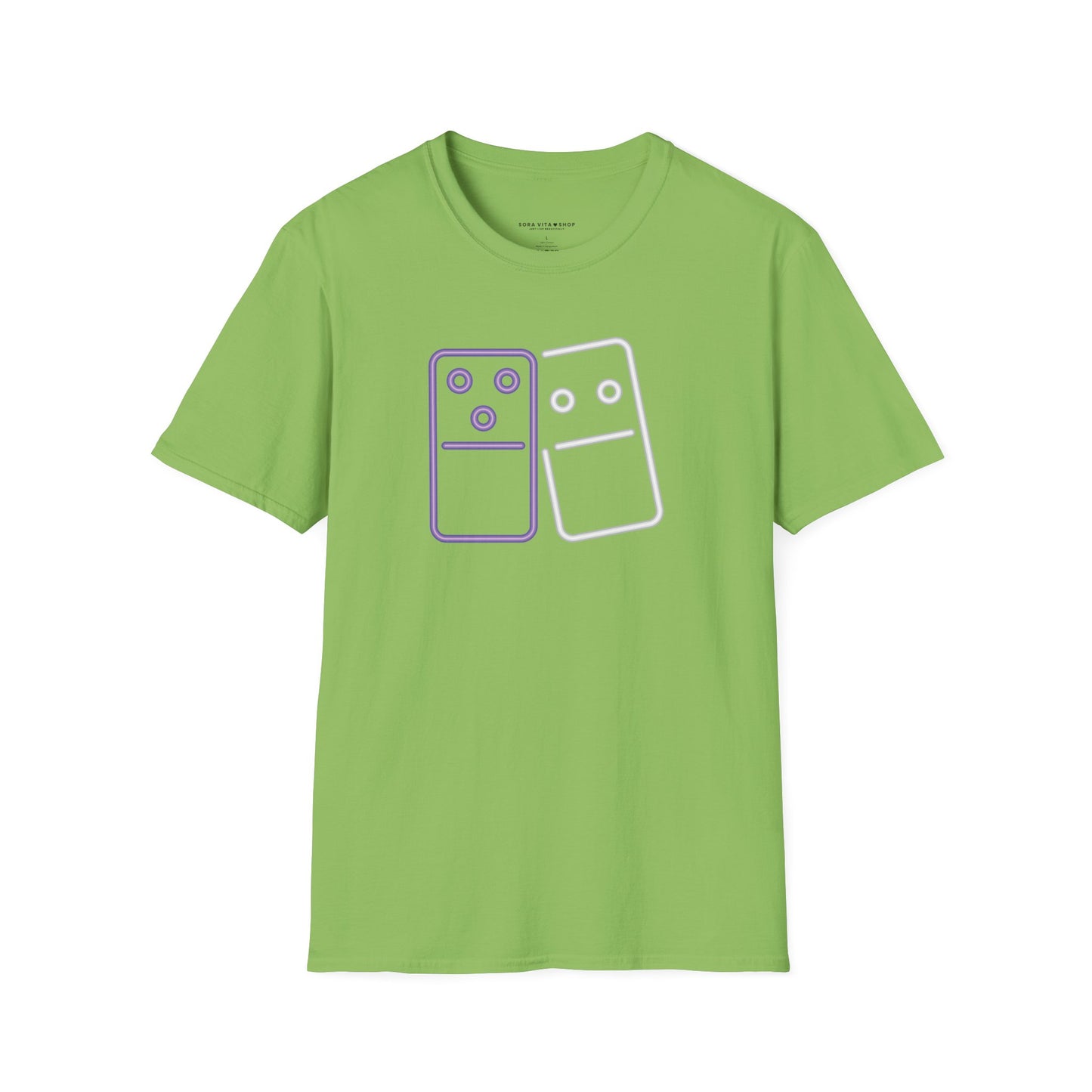 Playful Dominoes T‑Shirt Unisex Softstyle Tee for Game Nights, Fall Fun & Birthday Gifts