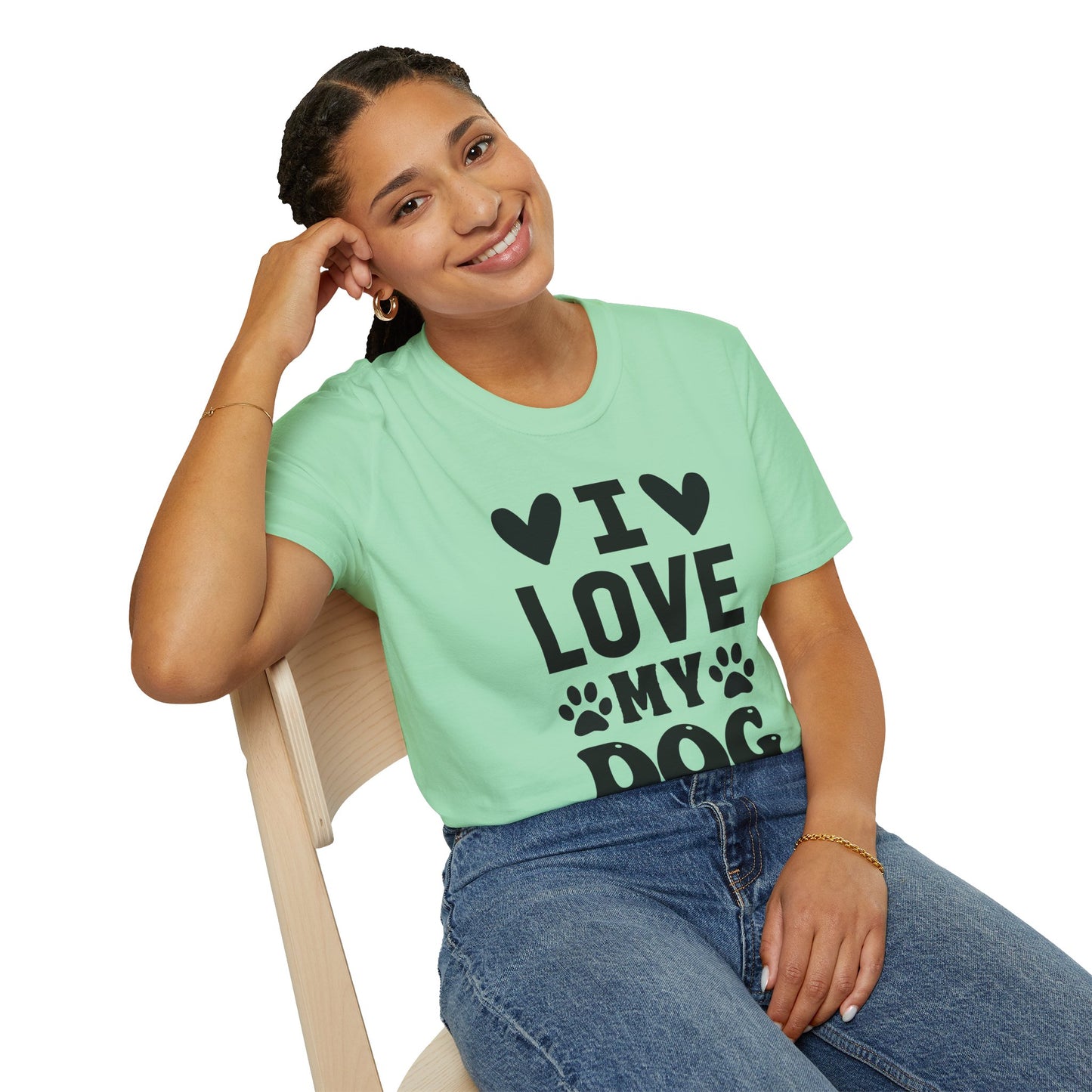 I Love My Dog Softstyle Tee | Unisex Comfort for Pet Parents, Dog Moms & Everyday Animal Lovers