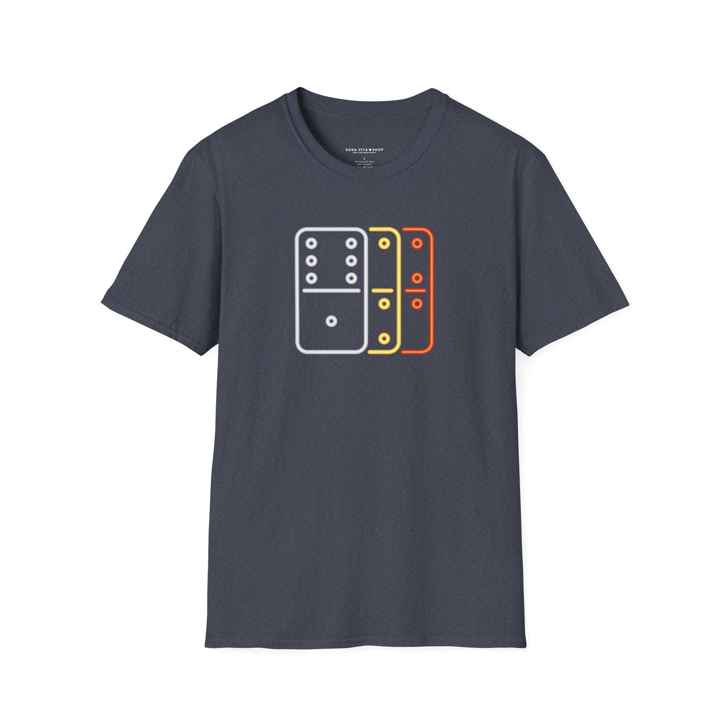 Domino Graphic T‑Shirt Unisex Softstyle Tee for Gamers, Arcade Style & Fun Casual Wear