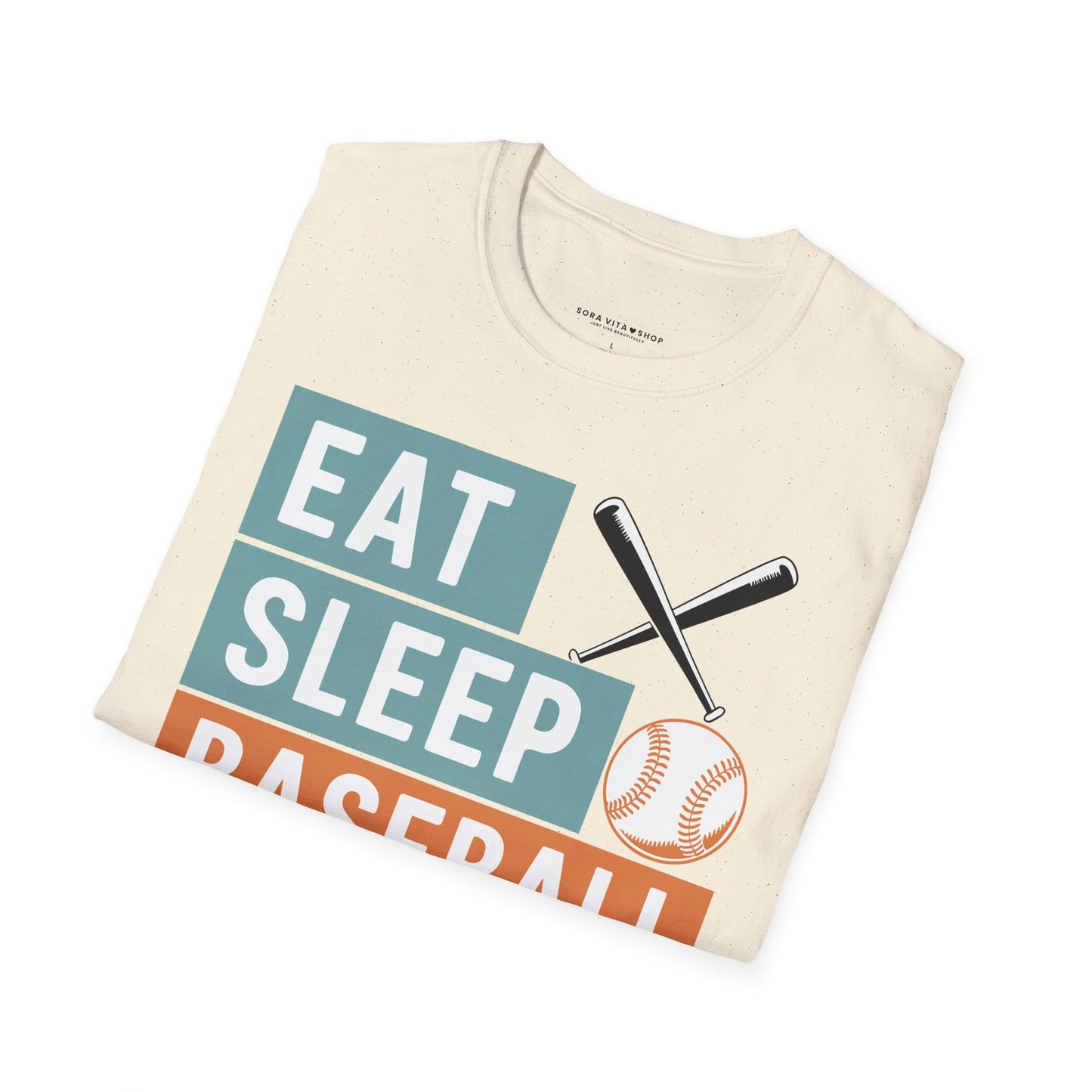 Eat Sleep Baseball Repeat T‑Shirt – Funny Baseball Lover Tee for Game Days, Players & Fans