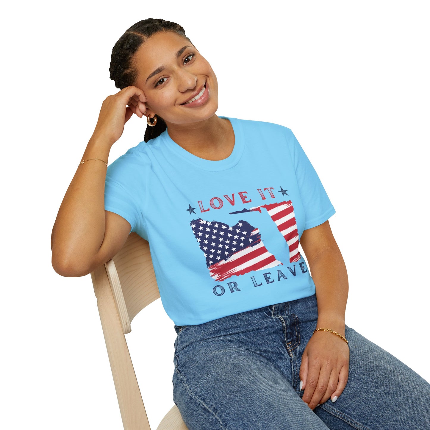 Love It or Leave Softstyle Tee – Bold USA Pride, All‑Day Comfort, Perfect for Patriots & Independence Day Celebrations