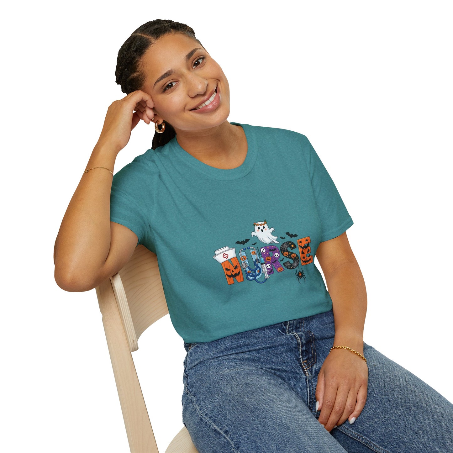 Halloween Ghost Graphic Tee – Spooky Season Unisex Shirt for Parties, Trick‑or‑Treating & Fall Fun