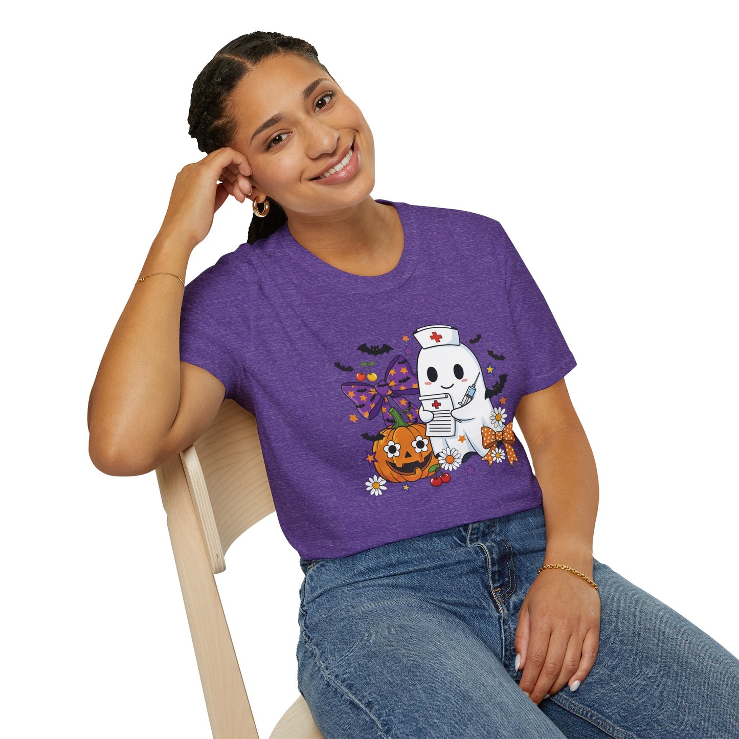 Halloween Ghost Tee – Cute & Spooky Unisex Shirt for Trick‑or‑Treat Fun and Fall Festivities