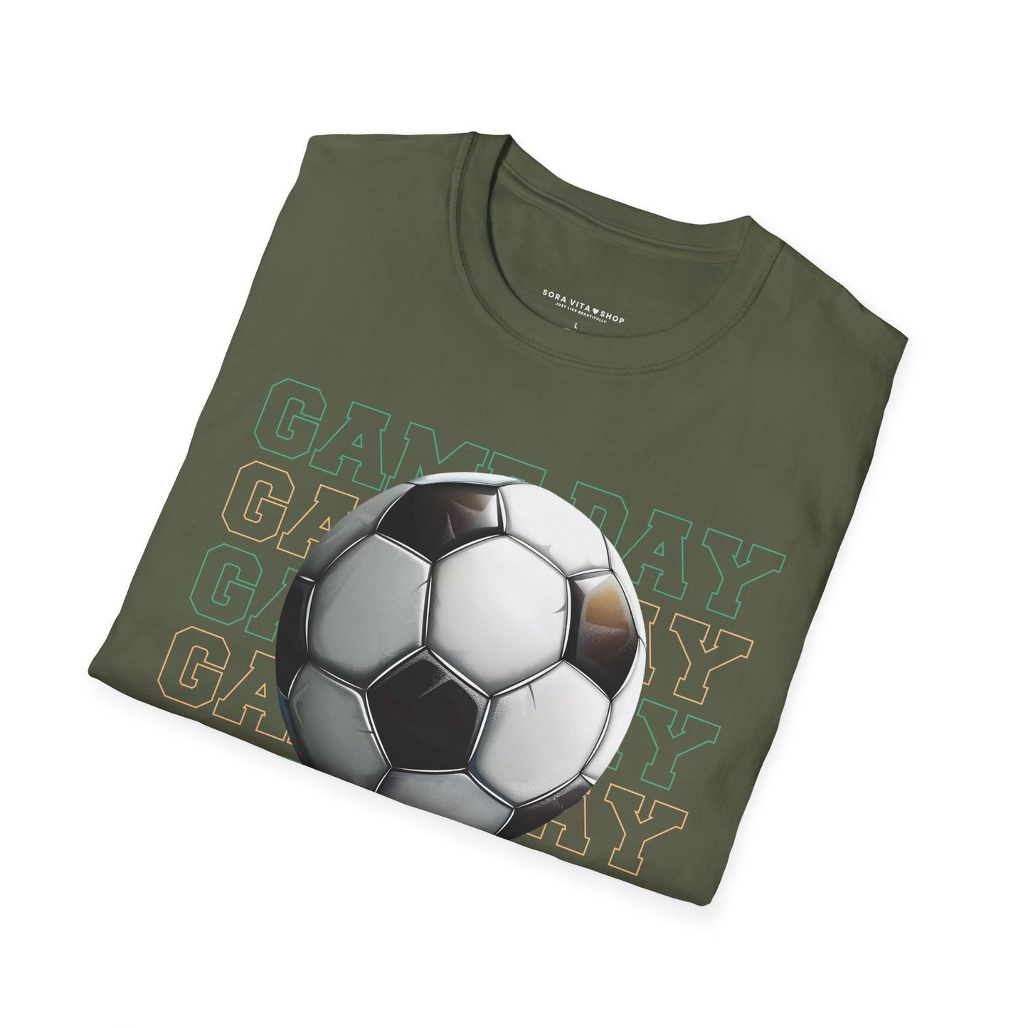 Game Day Vibes T‑Shirt – Soccer Fan Tee for Match Day Energy, Comfort & Team Spirit