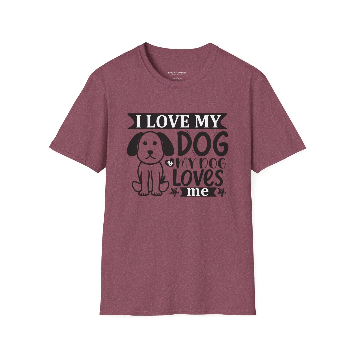 I Love My Dog Softstyle T‑Shirt | Cute Unisex Graphic Tee for Dog Moms, Pet Owners & Everyday Comfort
