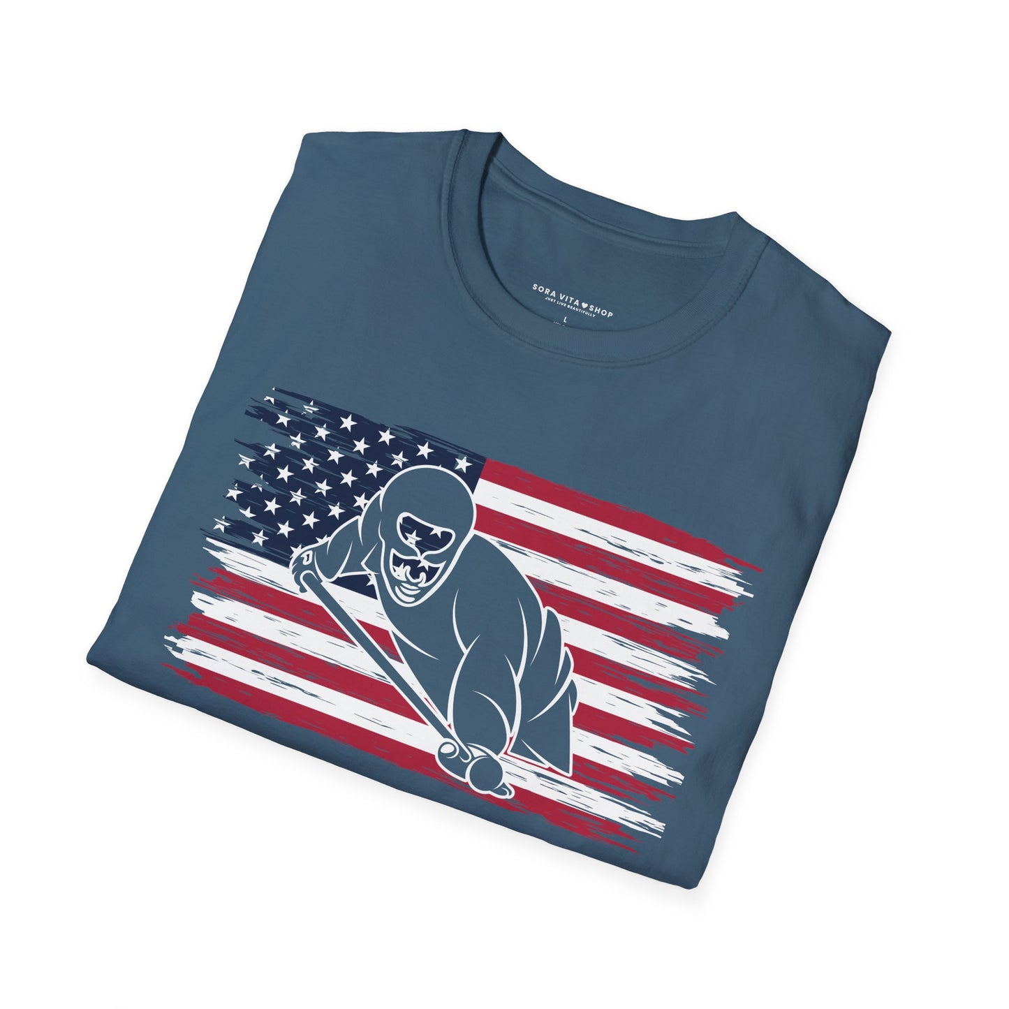 American Flag Billiards Tee – Fall‑Ready Comfort, Game‑Day Energy