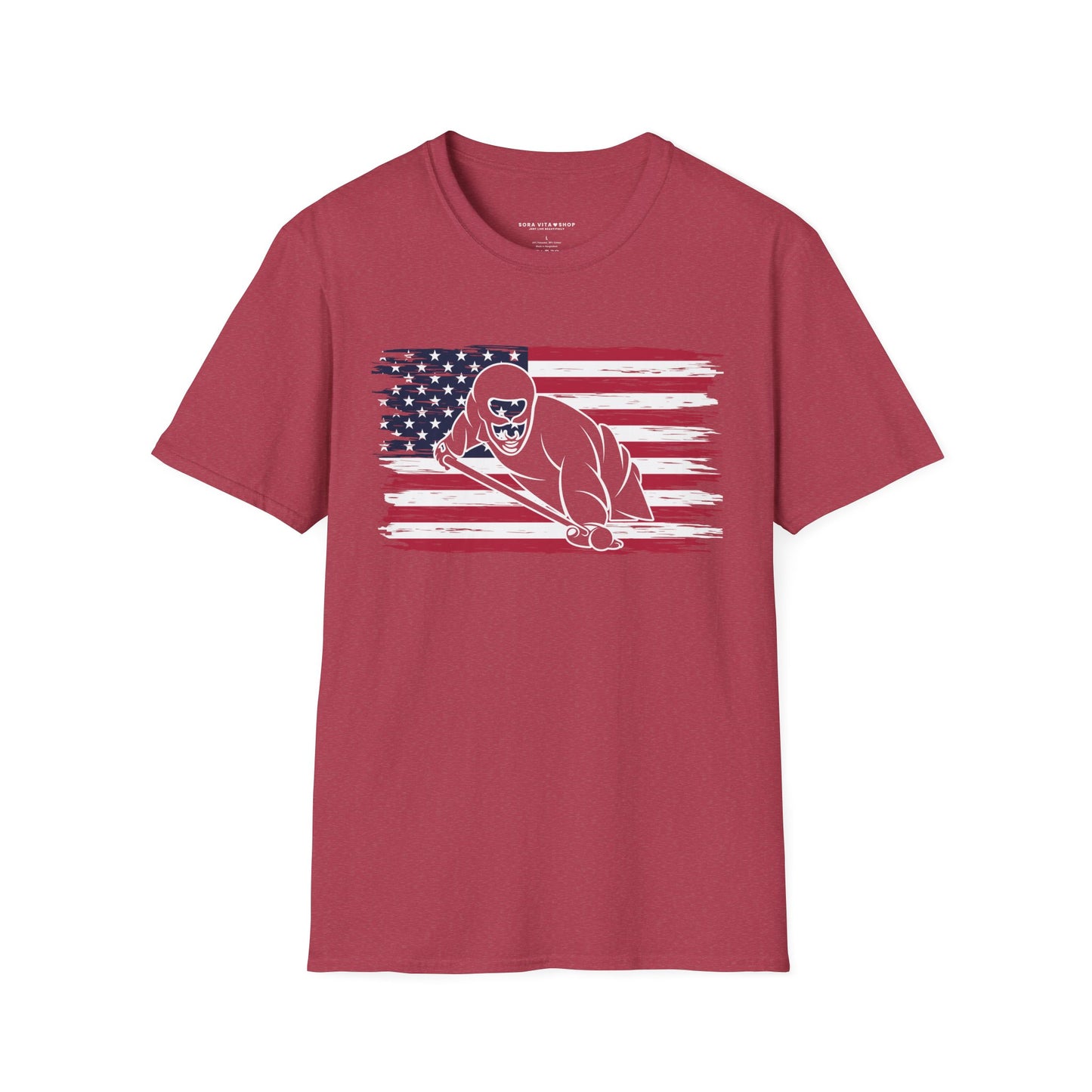 American Flag Billiards Tee – Fall‑Ready Comfort, Game‑Day Energy