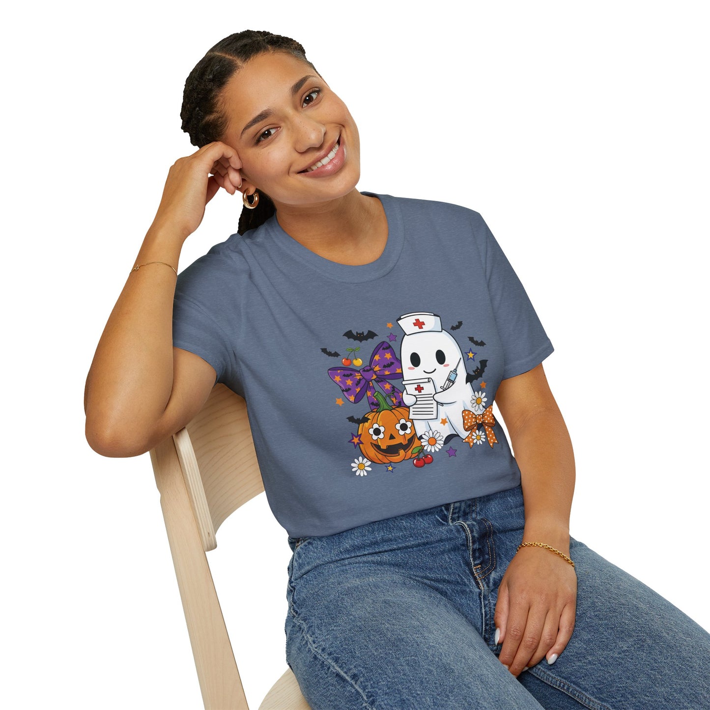 Halloween Ghost Tee – Cute & Spooky Unisex Shirt for Trick‑or‑Treat Fun and Fall Festivities