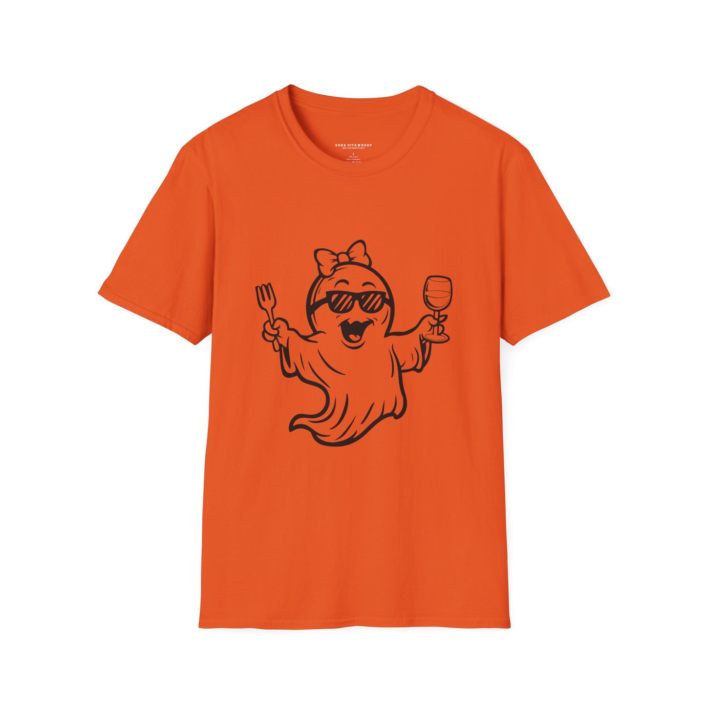 Ghostly Wine Lover Tee – Funny Halloween & Party Shirt for Spooky Wine Fans