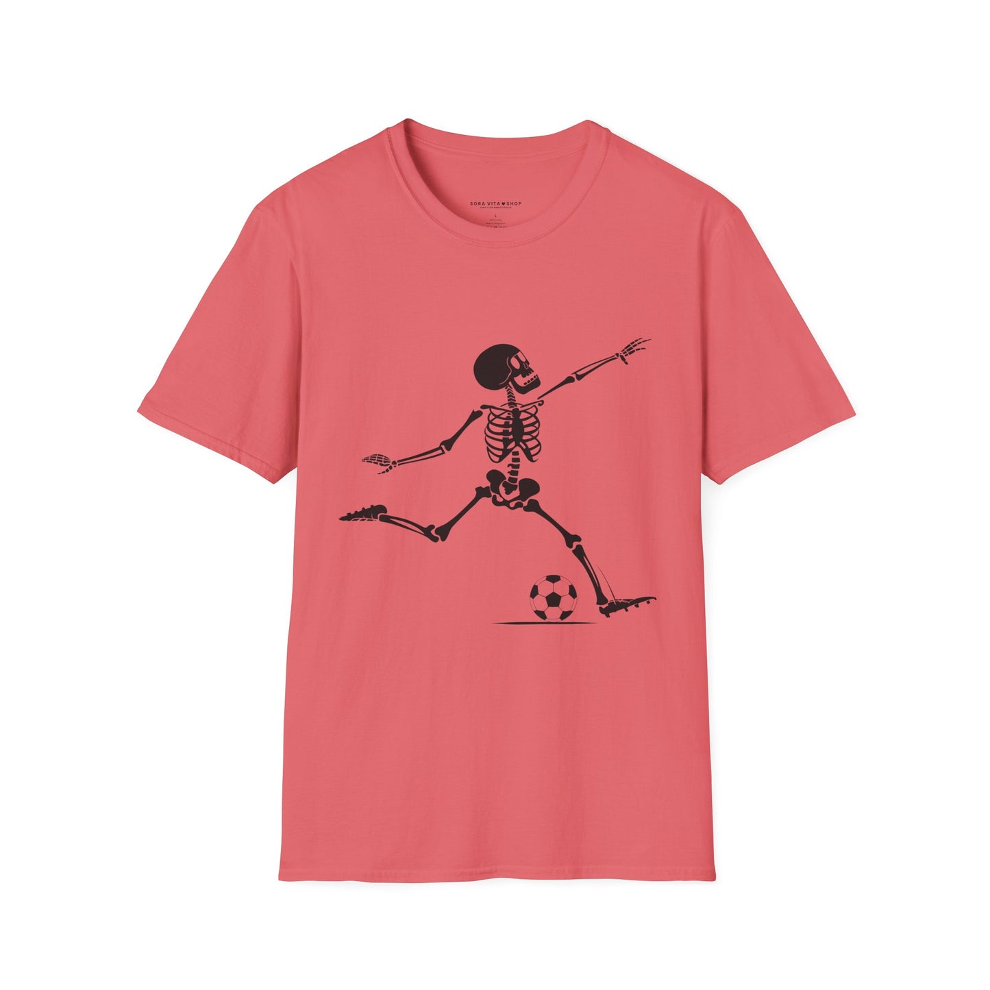 Playful Skeleton Soccer Softstyle Tee – Fun Halloween Vibes, All‑Day Comfort, Perfect Gift for Soccer Lovers & Party Nights