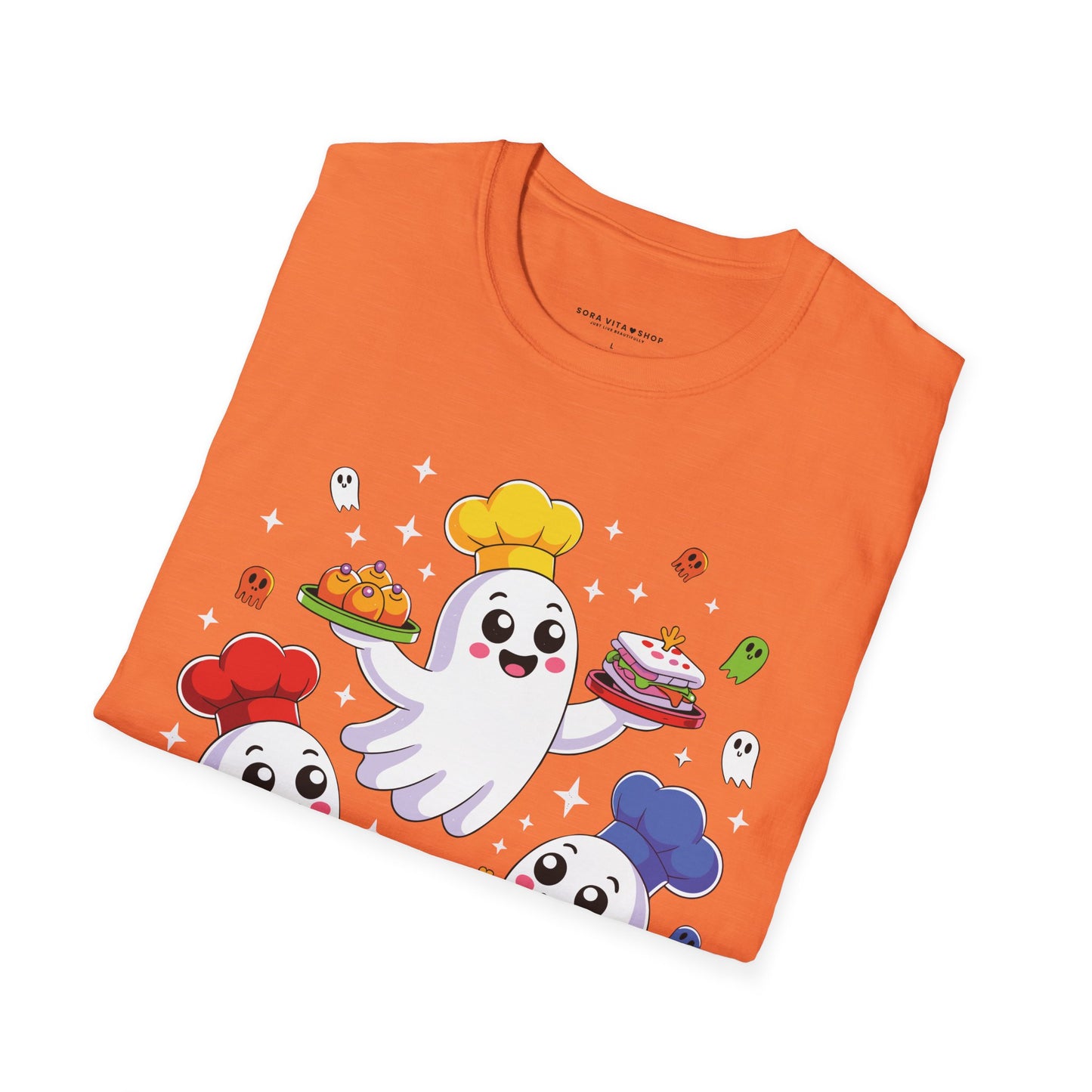 Ghostly Chefs Halloween Tee – Cute Spooky Kitchen Shirt for Foodie Fun & Costume Parties