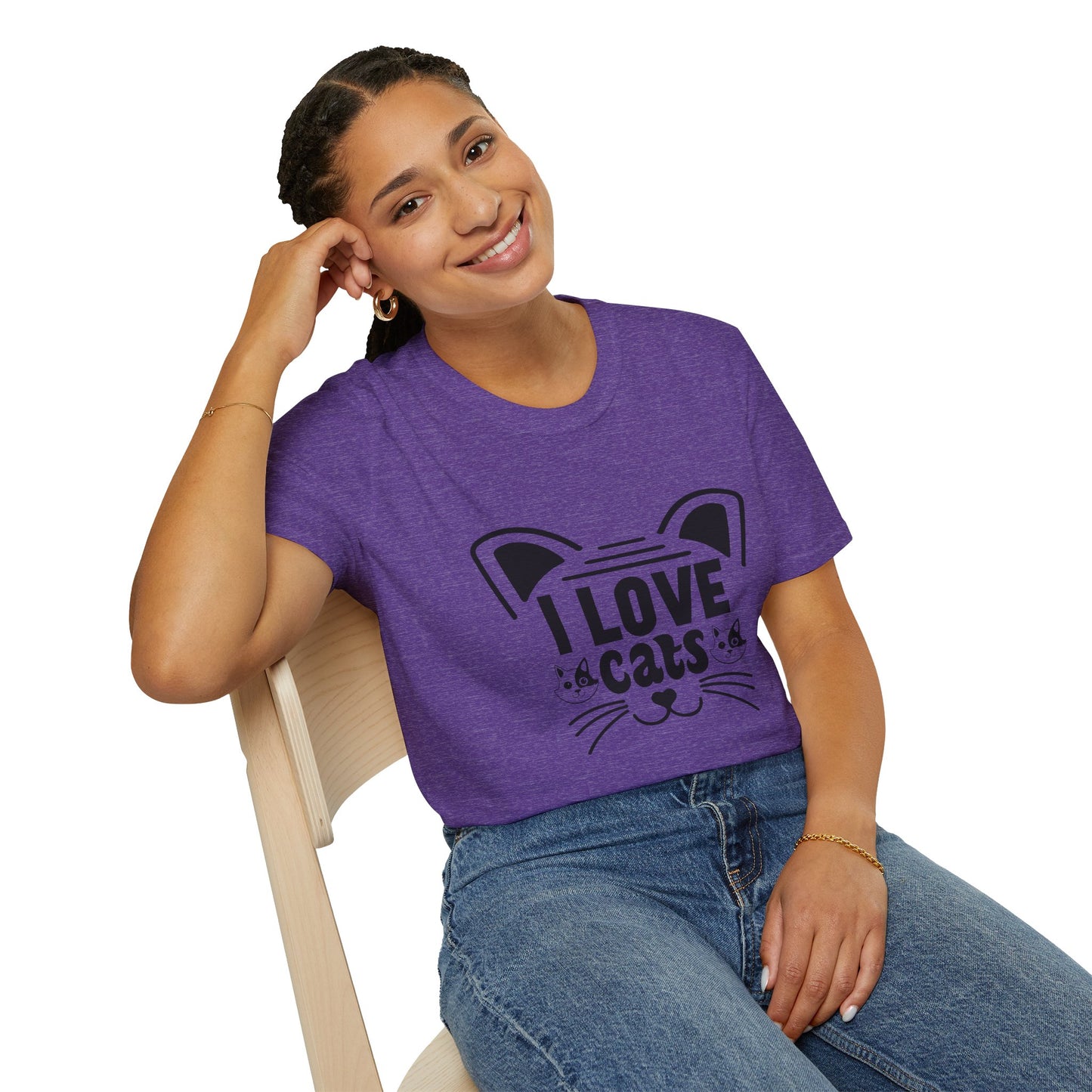 I LOVE Cats Tee | Softstyle Comfort for Pet Owners, Animal Lovers & Everyday Cat Joy