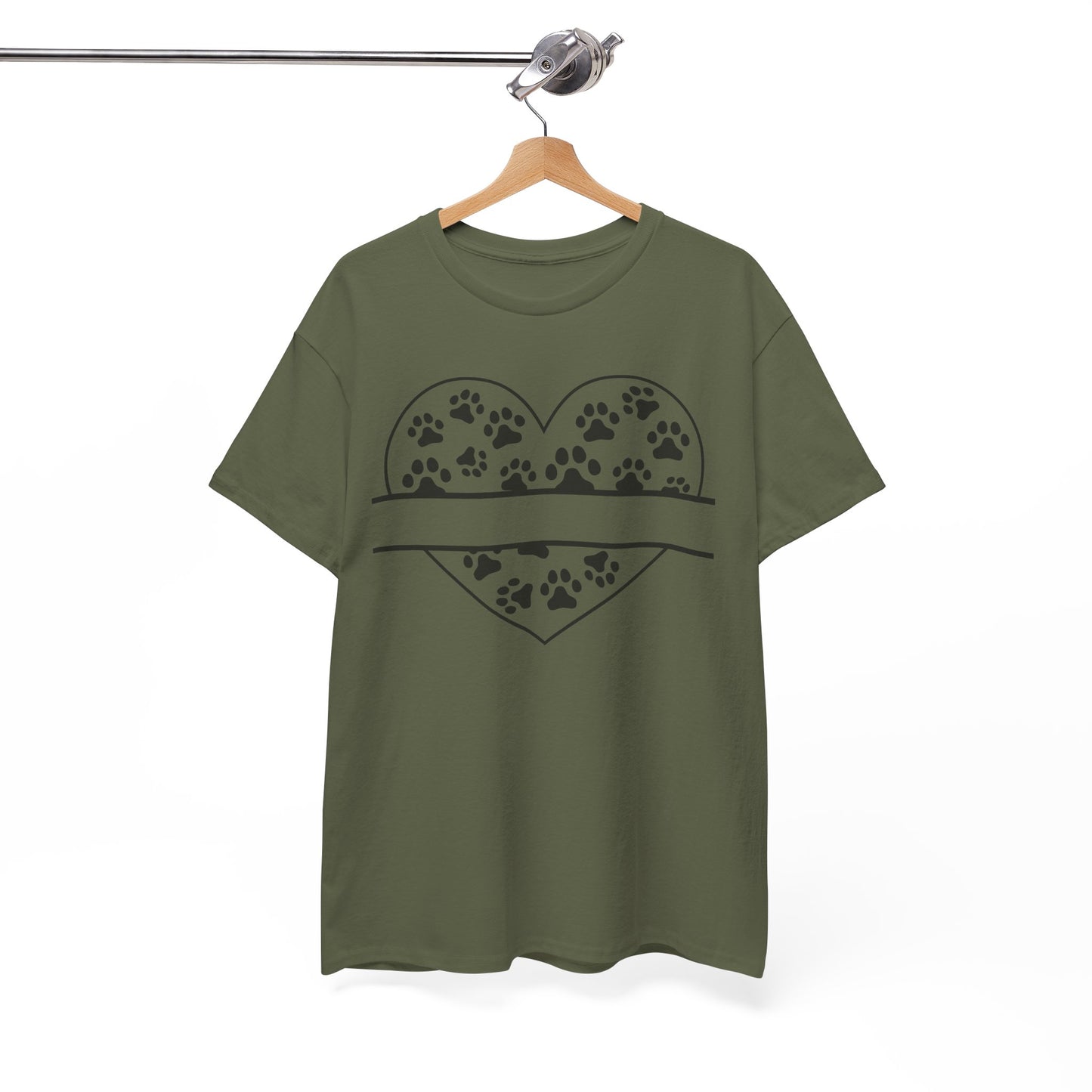 Paw Print Love Tee – Heart Paw Design Shirt for Proud Pet Parents, Dog Moms & Animal Lovers