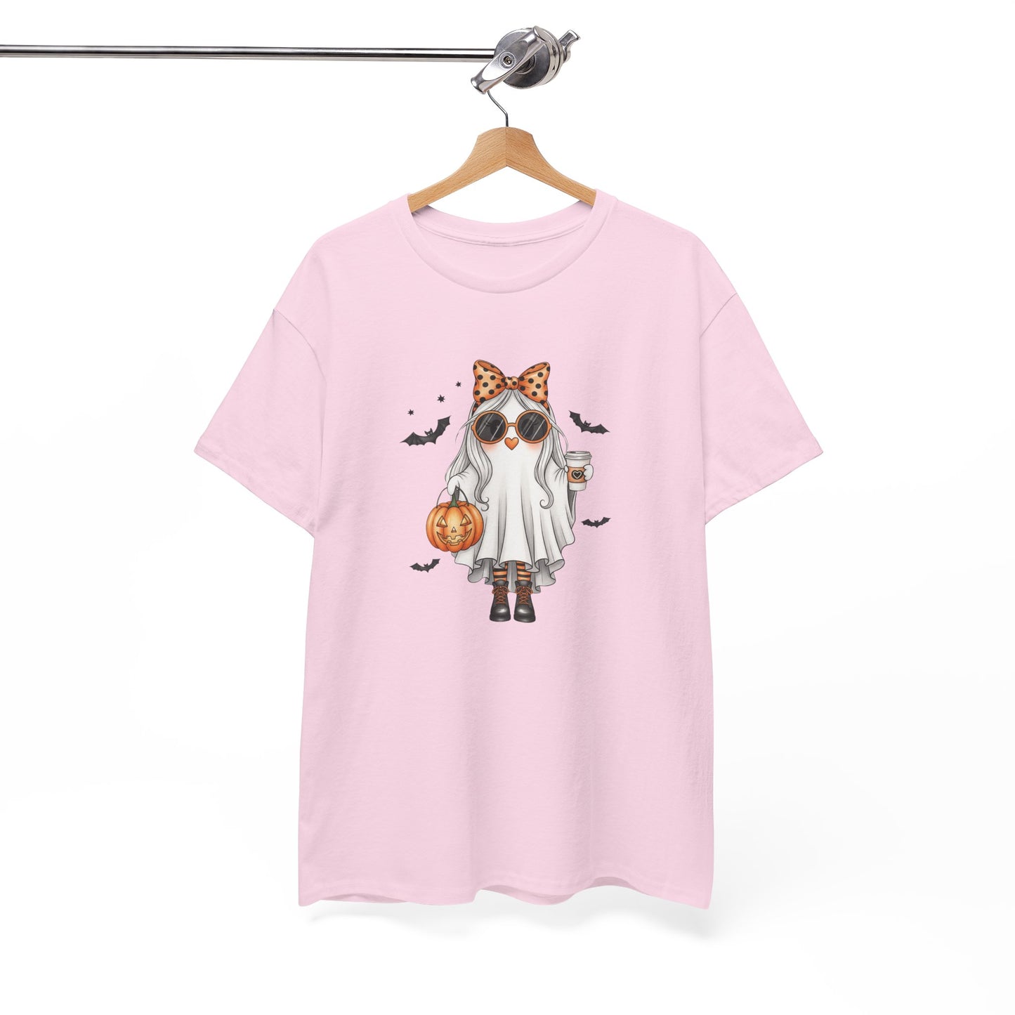 Spooky‑Cute Halloween Ghost Tee | Pumpkin Spice Vibes, Unisex Heavy Cotton Comfort for Fall Fun