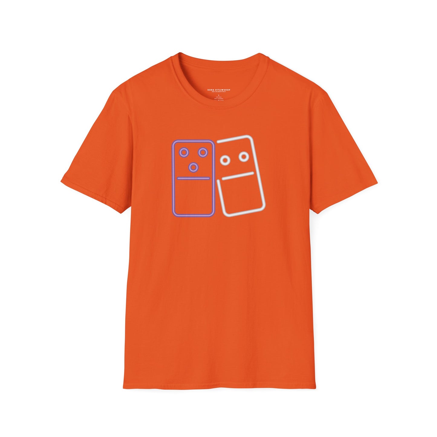 Playful Dominoes T‑Shirt Unisex Softstyle Tee for Game Nights, Fall Fun & Birthday Gifts