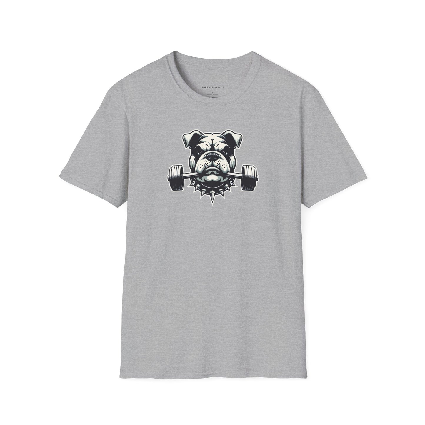 Fitness Bulldog Tee | Unisex Softstyle Comfort for Dog Lovers, Gym Warriors & Everyday Style
