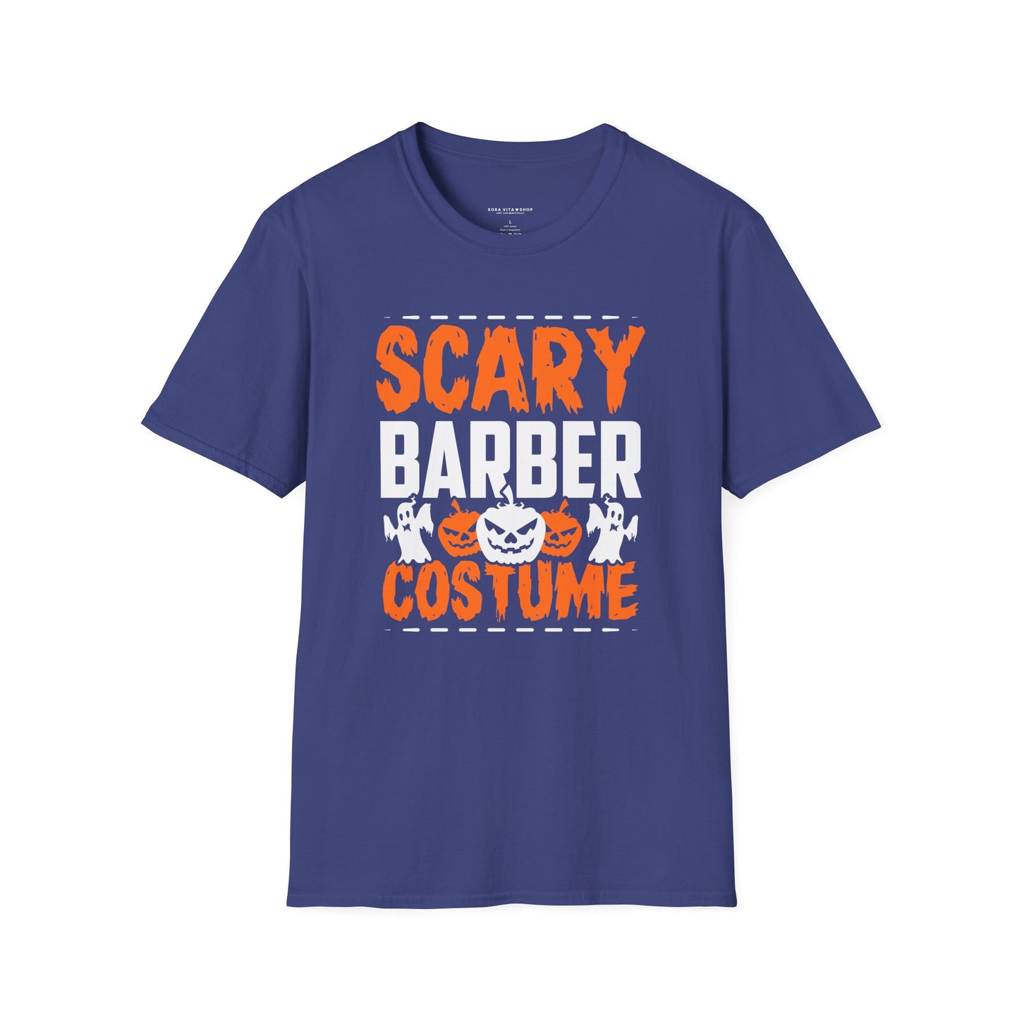 Halloween Scary Barber Tee – Funny Spooky Costume Shirt for Parties, Barbers & Hair Enthusiasts