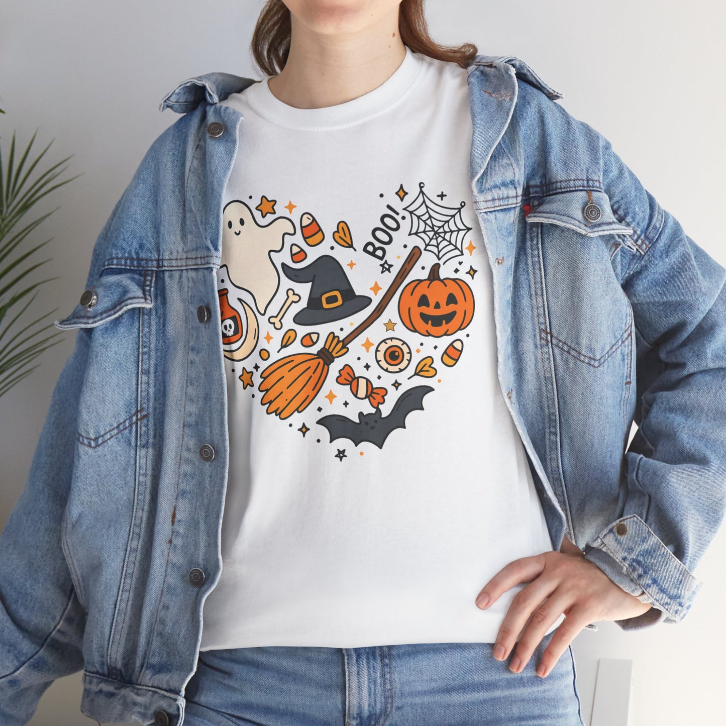 Spooky‑Sweet Halloween Heart Tee | Unisex Heavy Cotton Comfort for Trick‑or‑Treat & Fall Fun