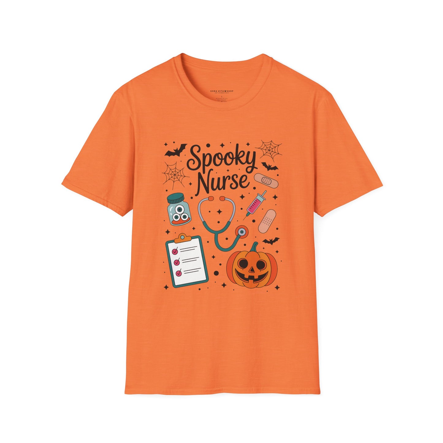 Spooky Nurse Halloween Tee – Funny Medical Staff Shirt for Festive Fall Fun & Costume Parties