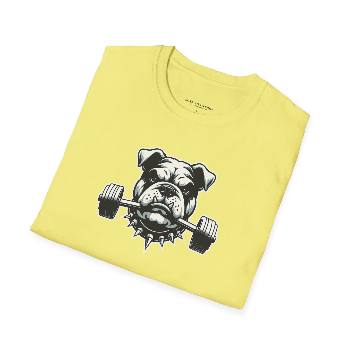 Fitness Bulldog Tee | Unisex Softstyle Comfort for Dog Lovers, Gym Warriors & Everyday Style