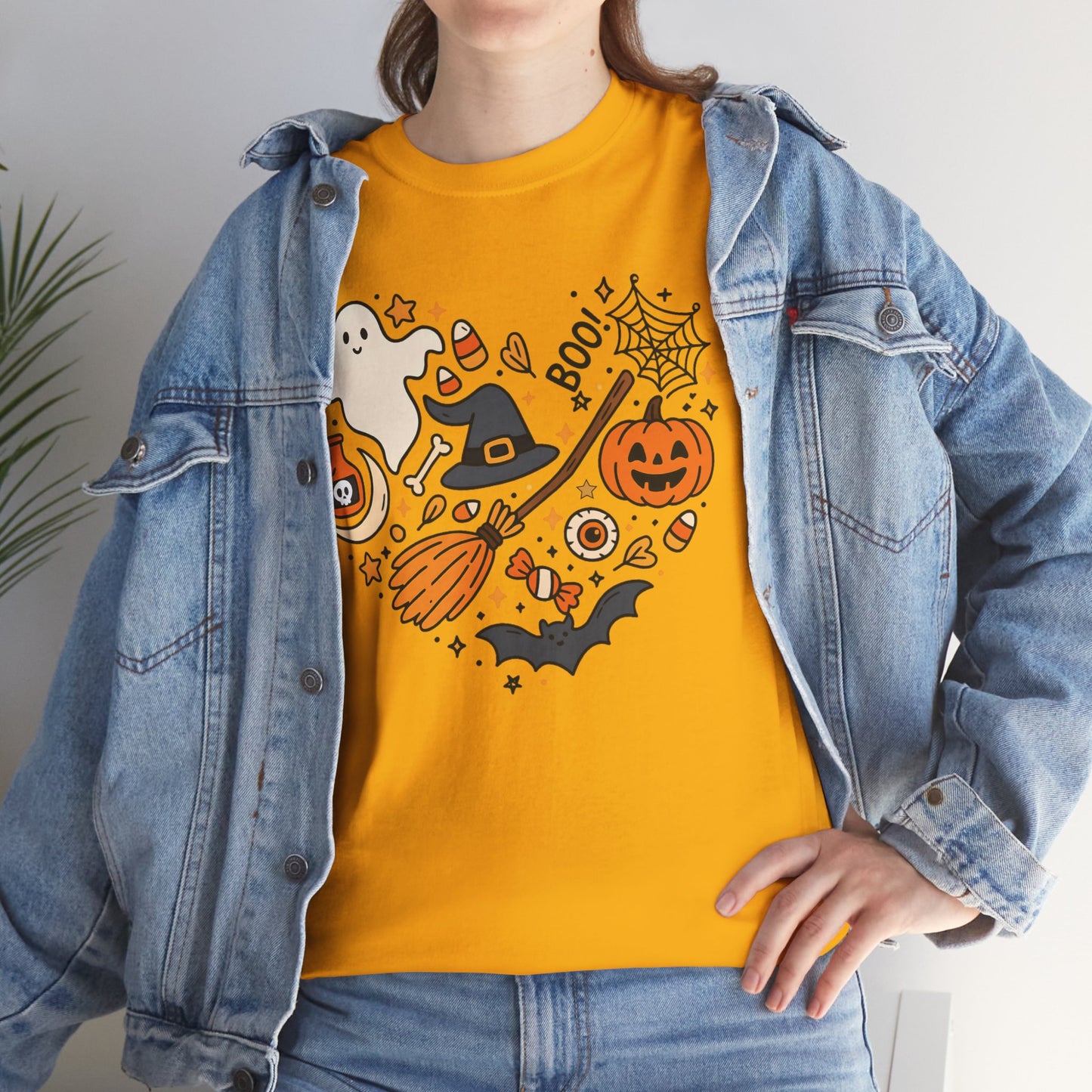 Spooky‑Sweet Halloween Heart Tee | Unisex Heavy Cotton Comfort for Trick‑or‑Treat & Fall Fun