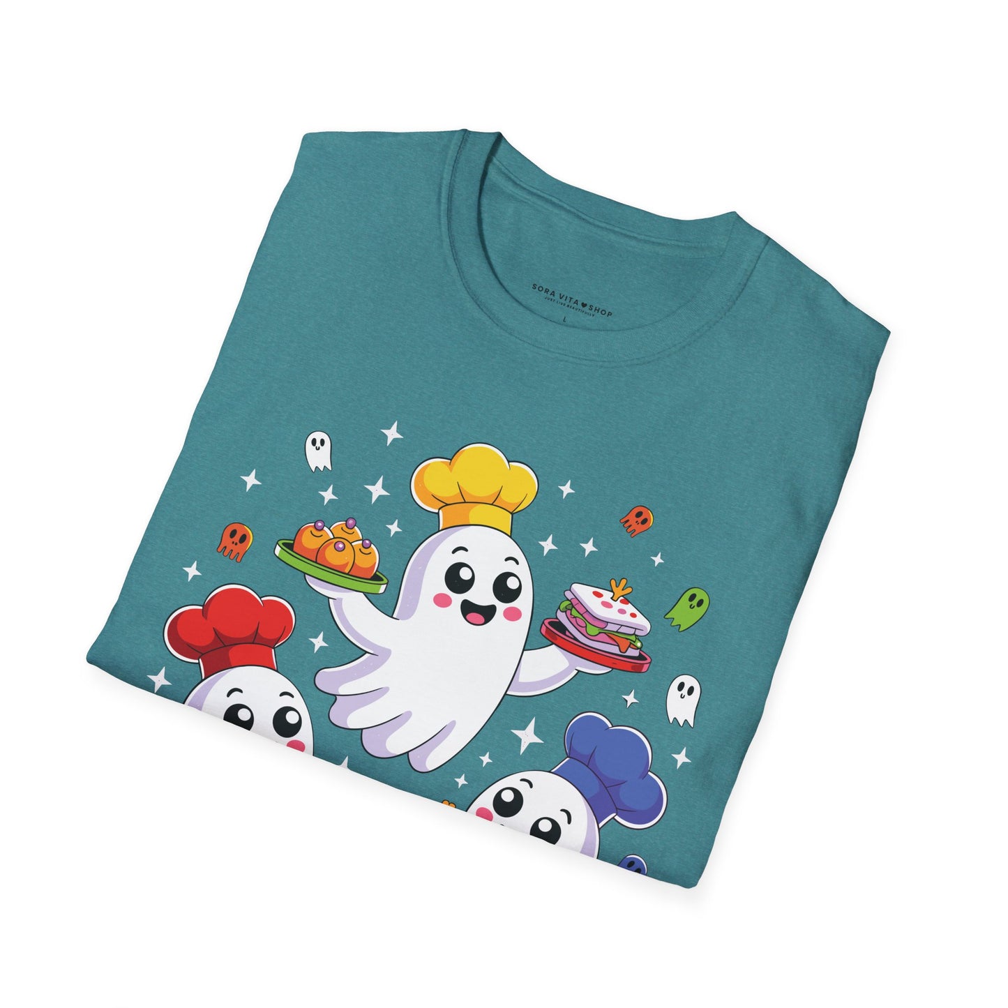 Ghostly Chefs Halloween Tee – Cute Spooky Kitchen Shirt for Foodie Fun & Costume Parties