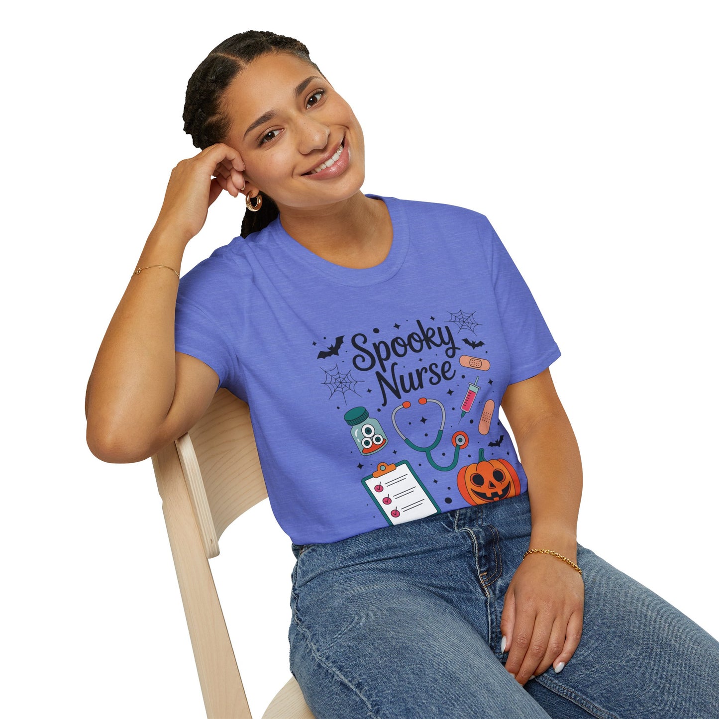 Spooky Nurse Halloween Tee – Funny Medical Staff Shirt for Festive Fall Fun & Costume Parties