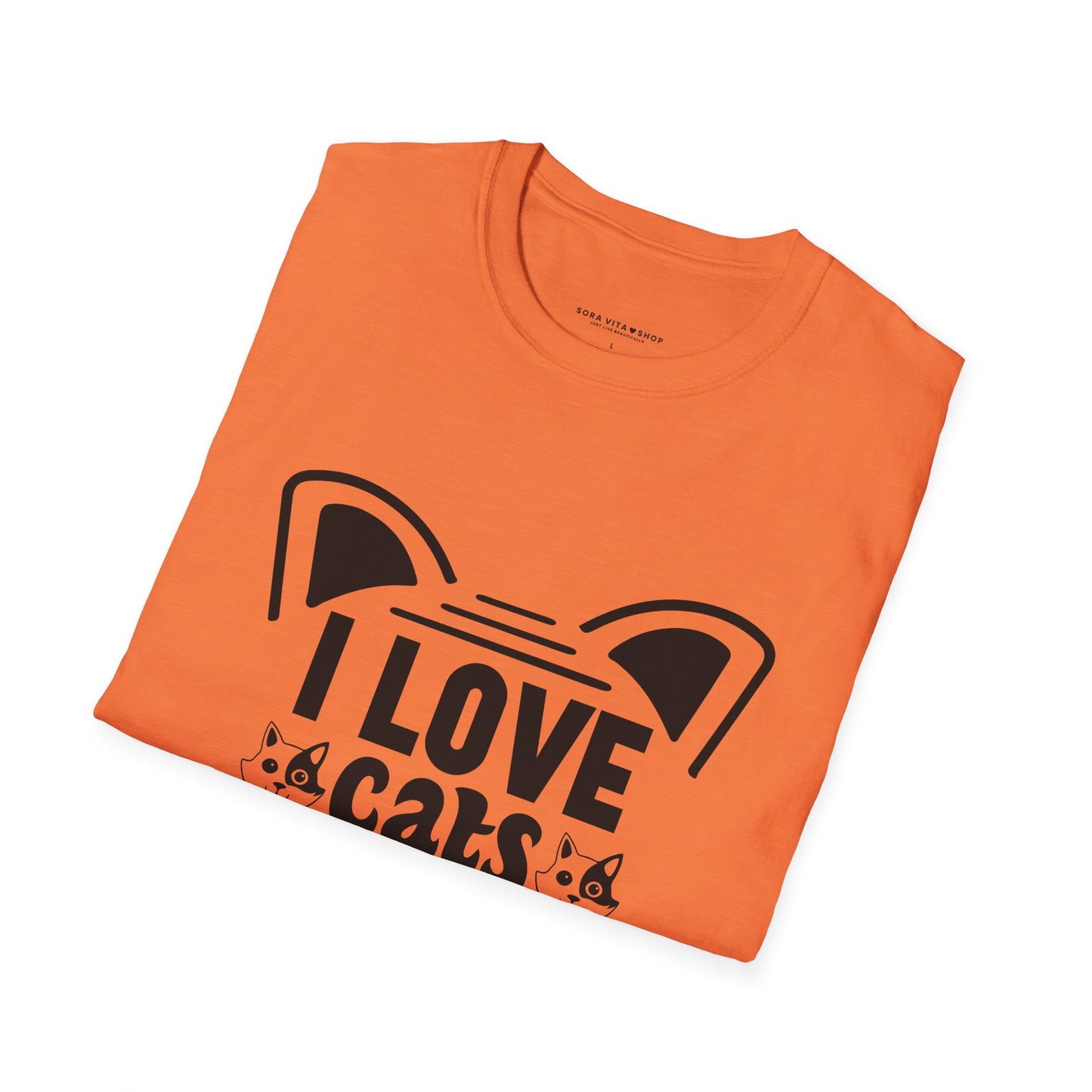 I LOVE Cats Tee | Softstyle Comfort for Pet Owners, Animal Lovers & Everyday Cat Joy