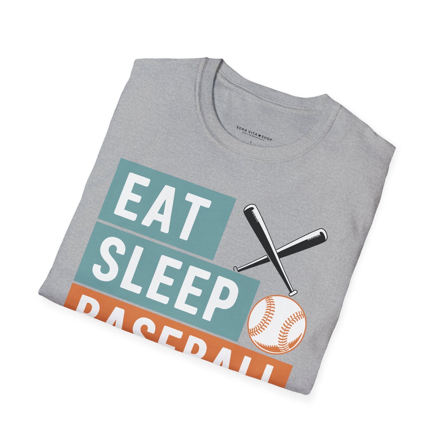 Eat Sleep Baseball Repeat T‑Shirt – Funny Baseball Lover Tee for Game Days, Players & Fans