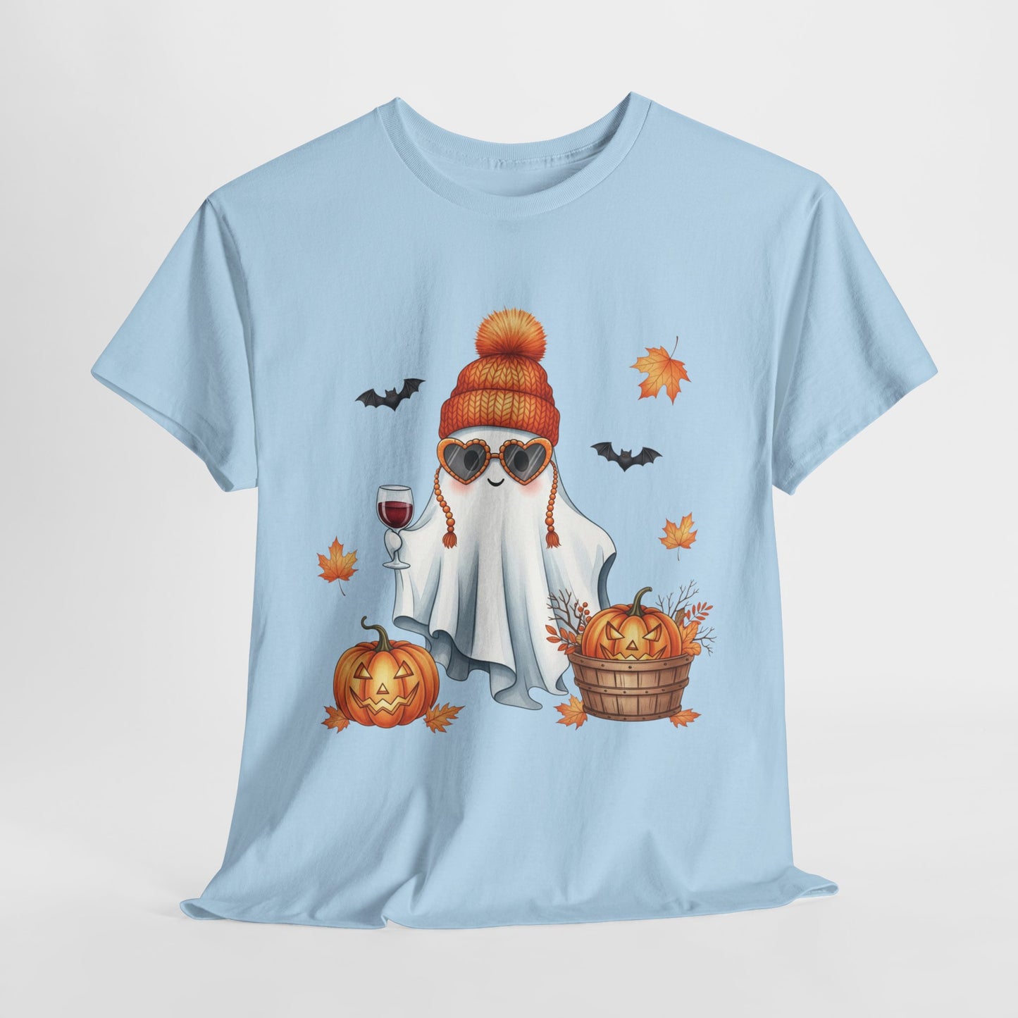 Spooky‑Cute Ghost Halloween Tee | Unisex Heavy Cotton Comfort for Fall Fun & Festive Vibes