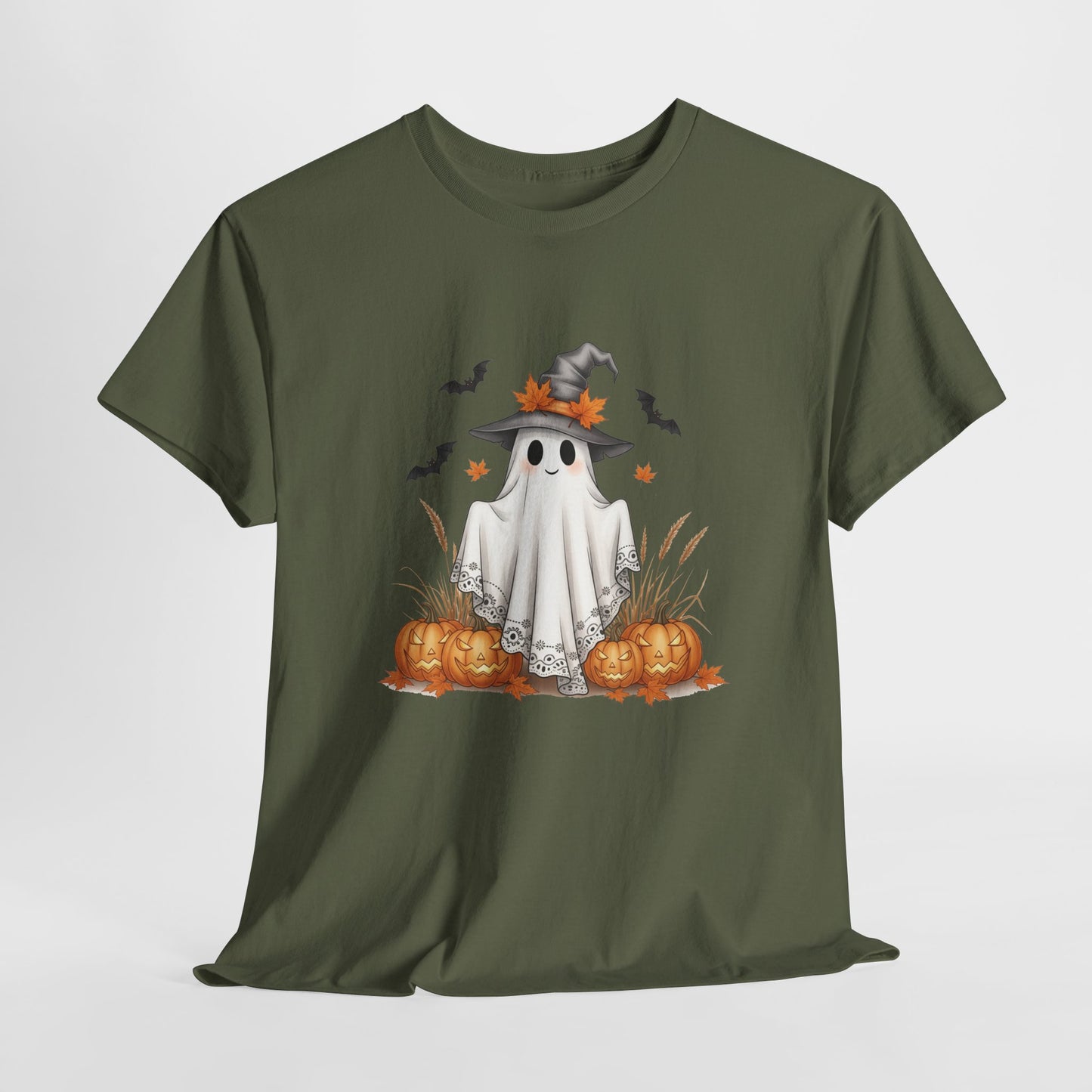 Spooky Ghost Halloween Tee – Festive Unisex Shirt for Parties, Fall Fashion & Pumpkin Season Fun