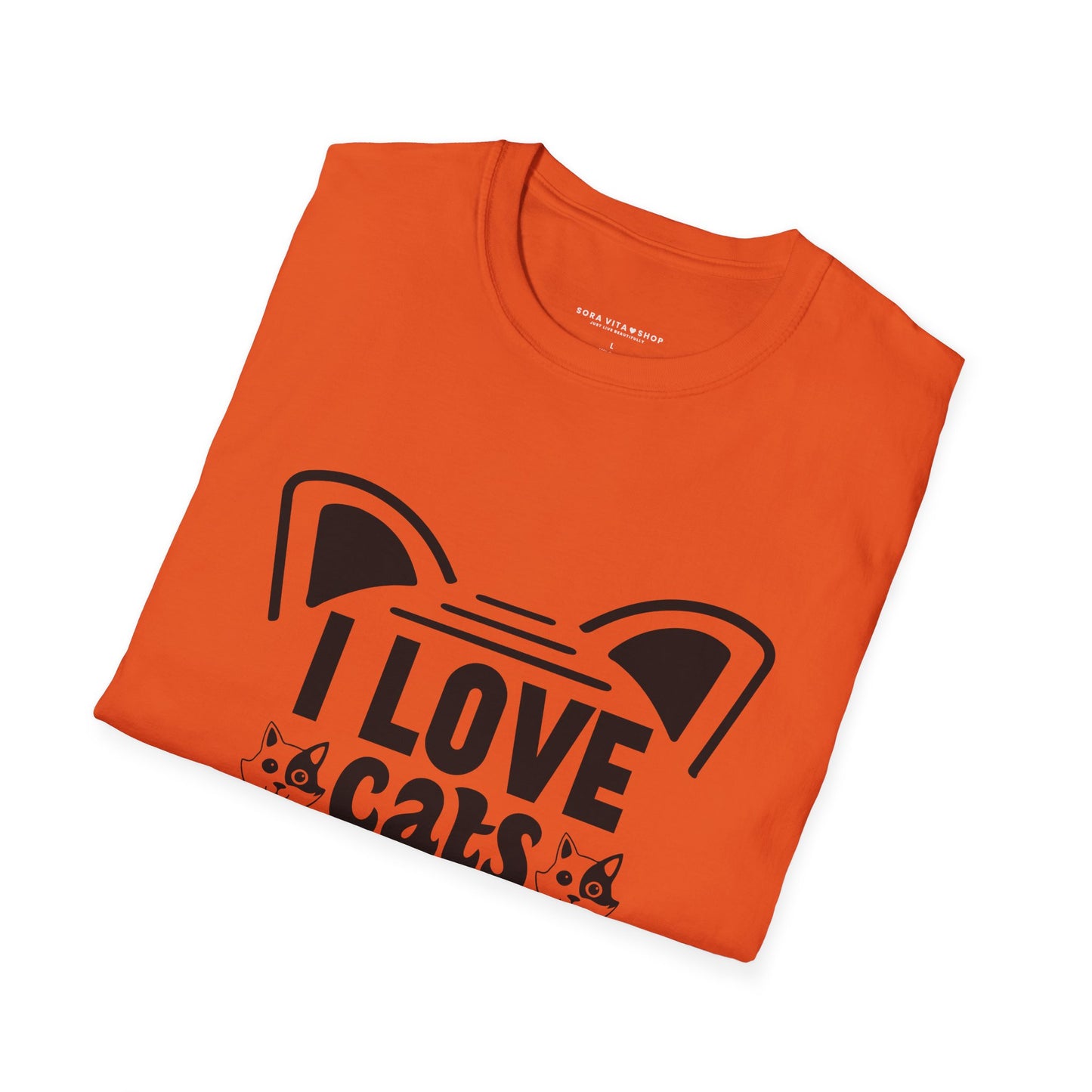 I LOVE Cats Tee | Softstyle Comfort for Pet Owners, Animal Lovers & Everyday Cat Joy