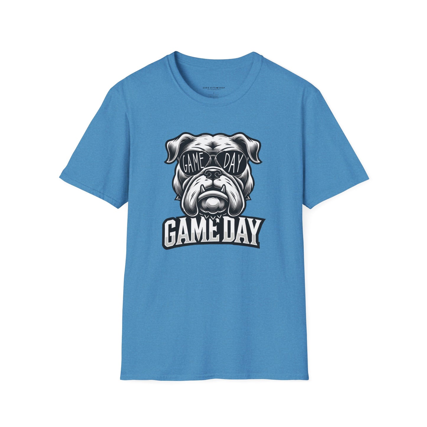 Game Day Bulldog Tee | Unisex Softstyle Comfort for Pet Lovers, Sports Fans & Everyday Style