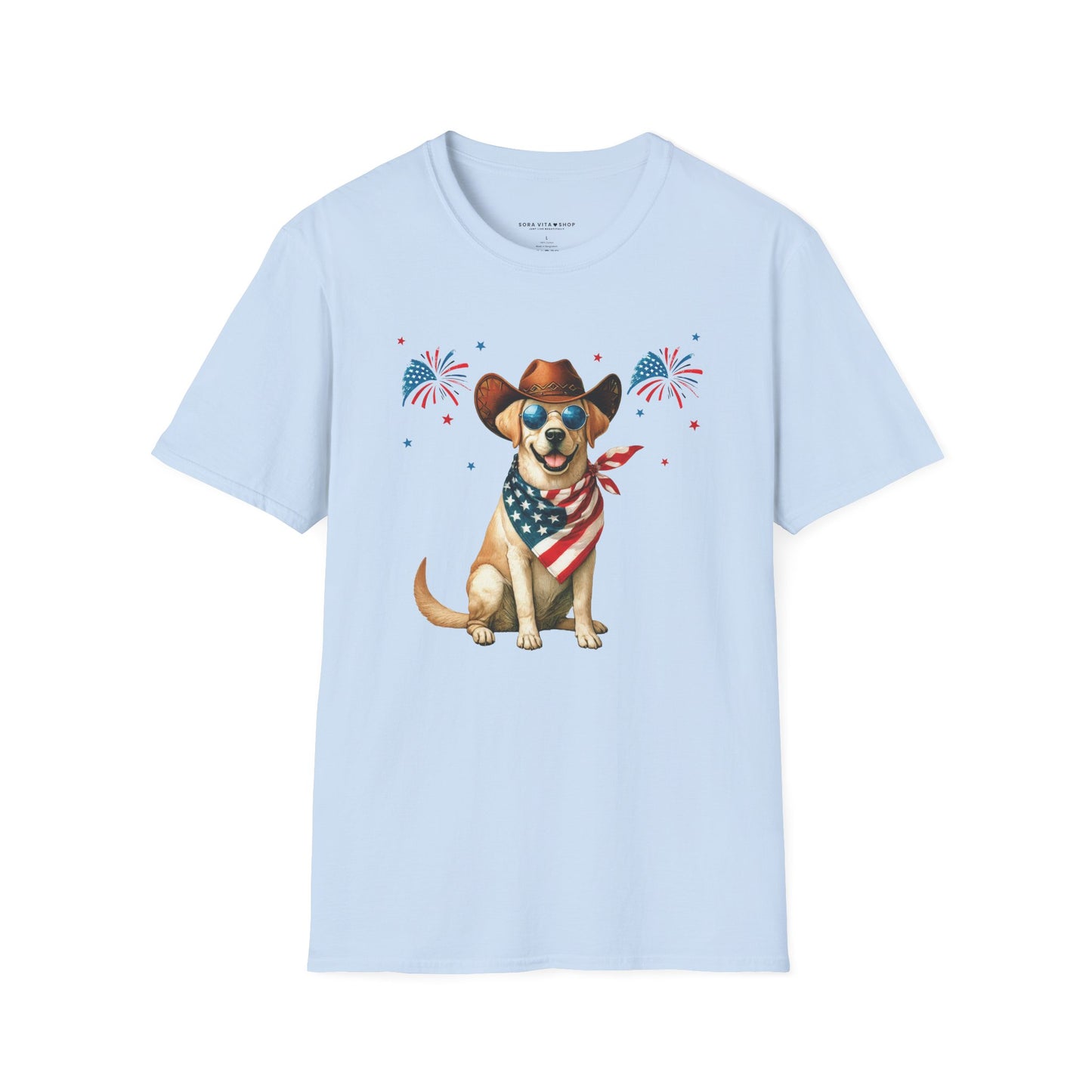 Patriotic Dog Tee | Softstyle Comfort for Dog Lovers, Print‑Perfect Finish & Everyday Wear